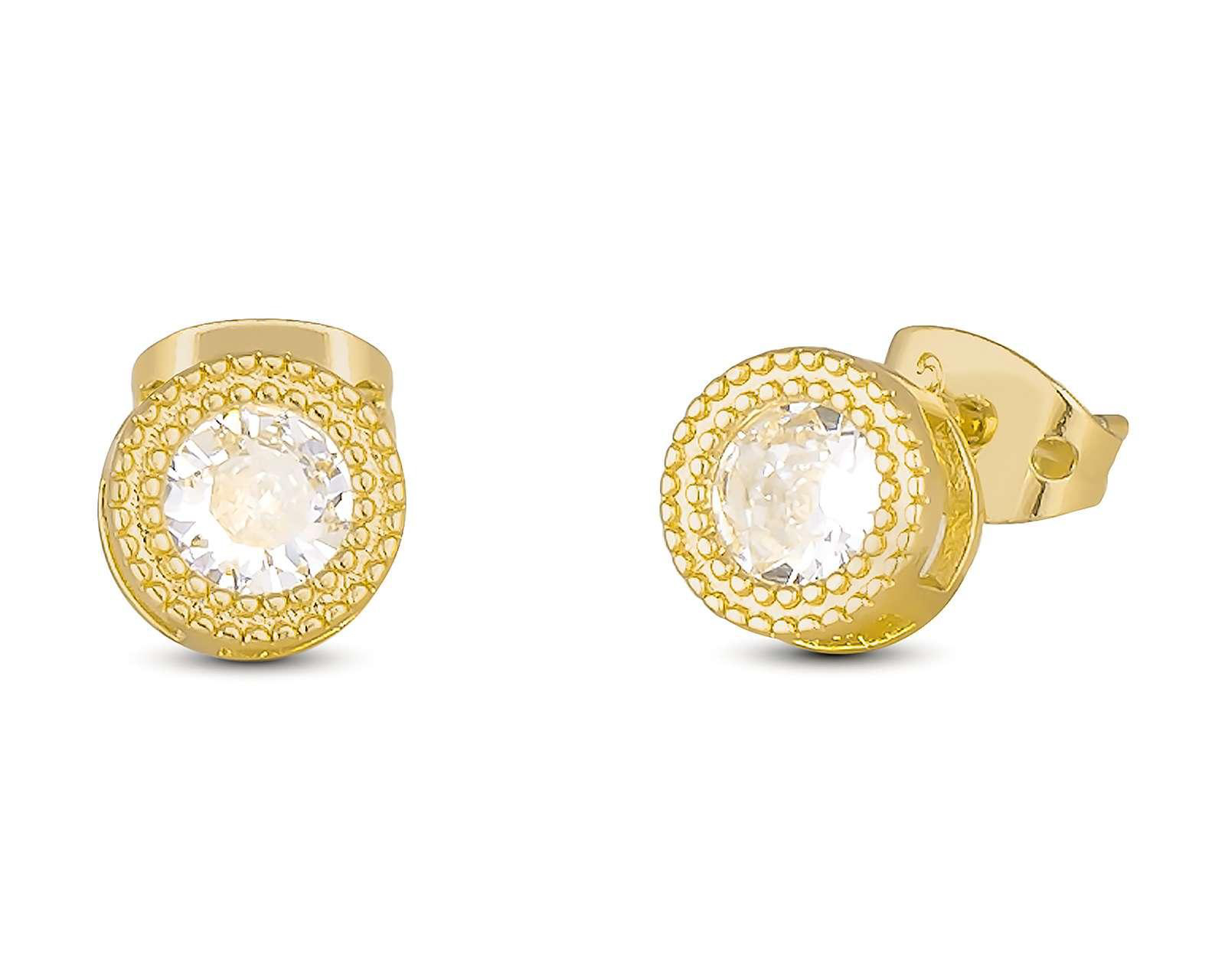 Foto 3 pulgar | Aretes de Chapa de Oro 18K Plafer