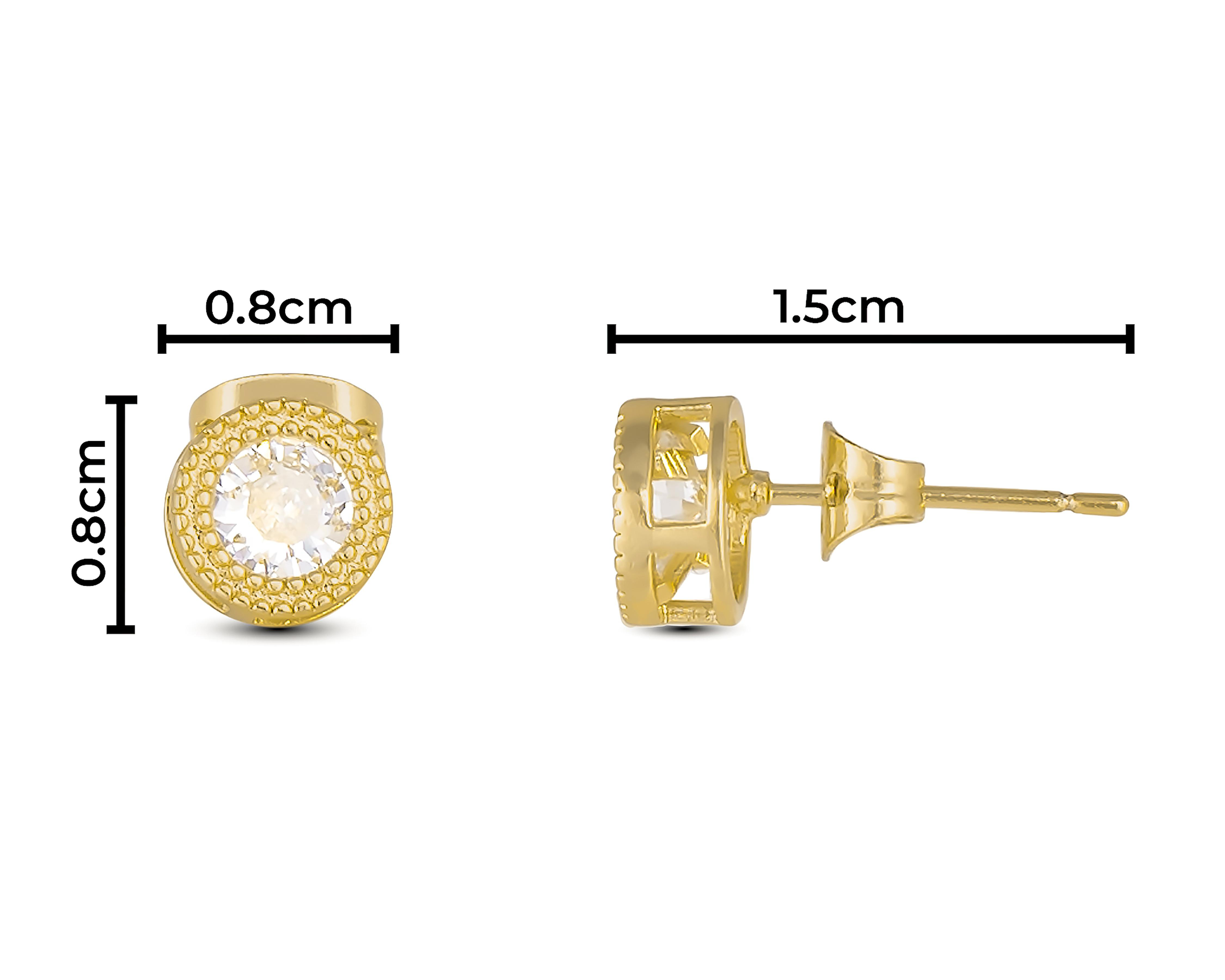 Foto 5 pulgar | Aretes de Chapa de Oro 18K Plafer