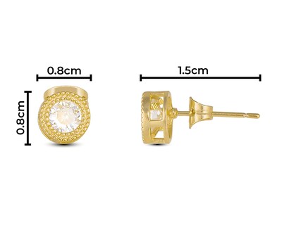 Foto 4 | Aretes de Chapa de Oro 18K Plafer