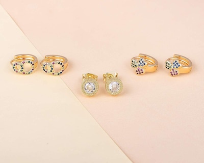 Foto 6 | Aretes de Chapa de Oro 18K Plafer