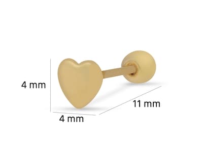 Foto 4 | Aretes de Oro 14K Sentimientos