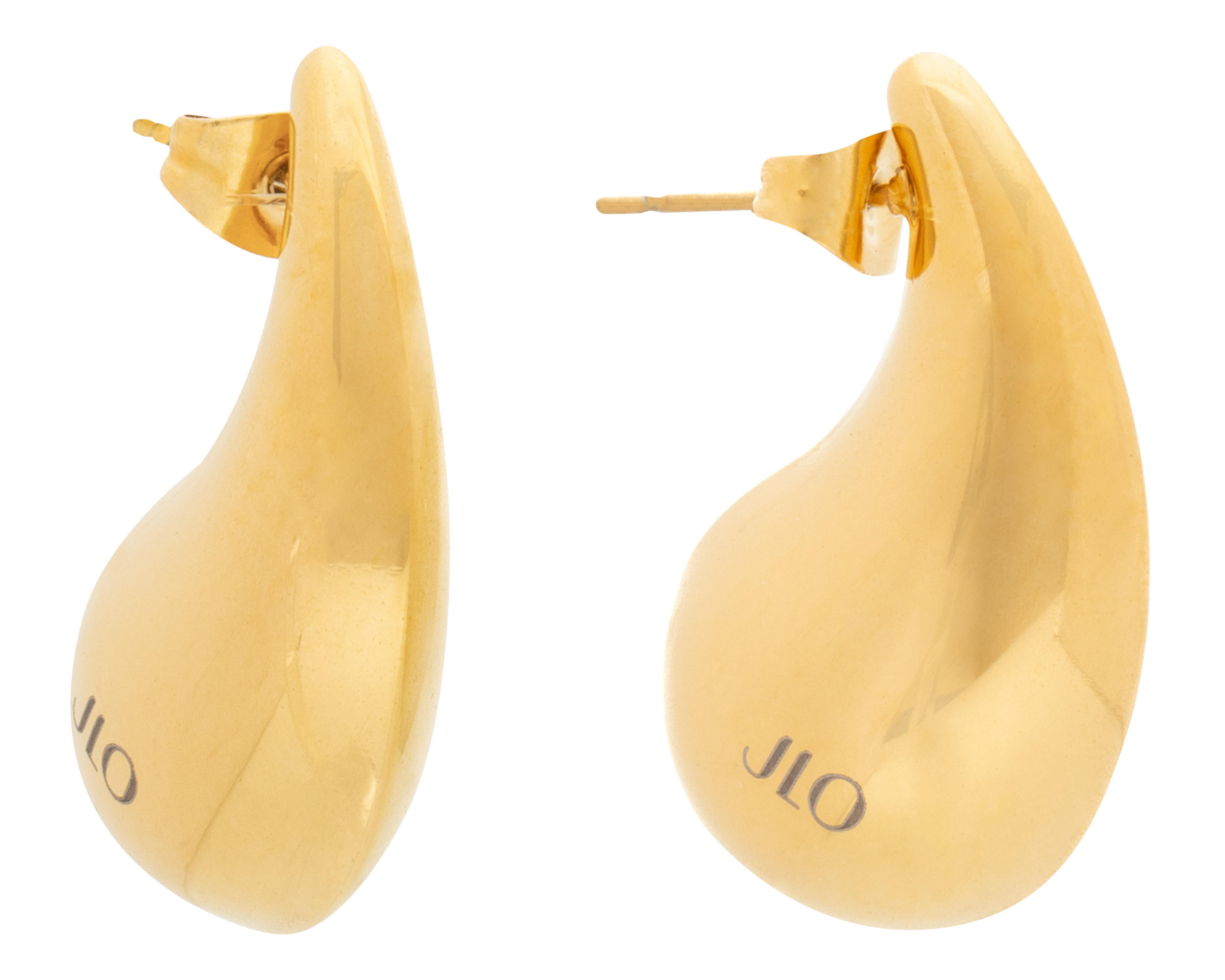 Foto 2 pulgar | Aretes de Acero Inoxidable Jennifer Lopez