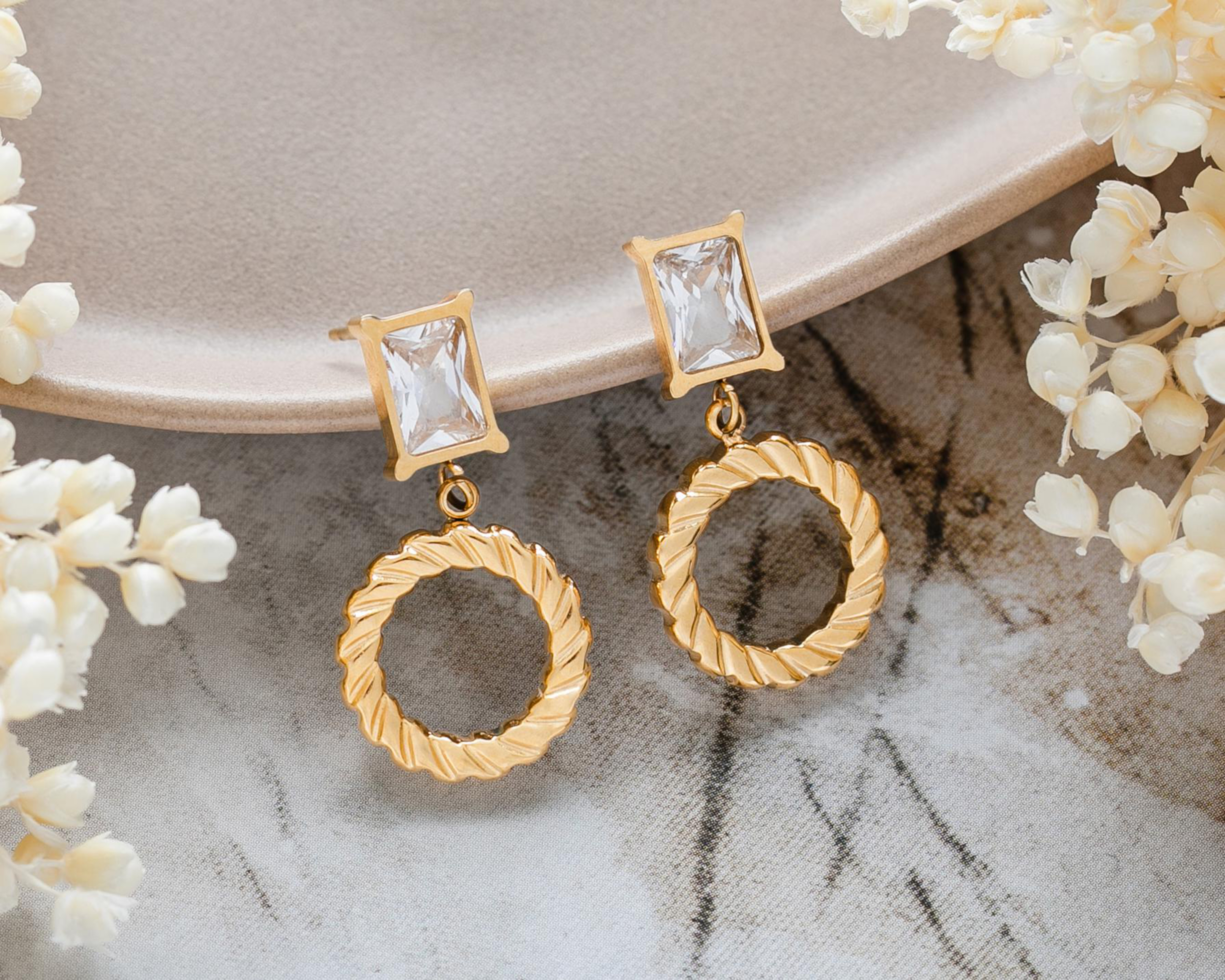 Foto 5 pulgar | Aretes de Acero Inoxidable Jennifer Lopez