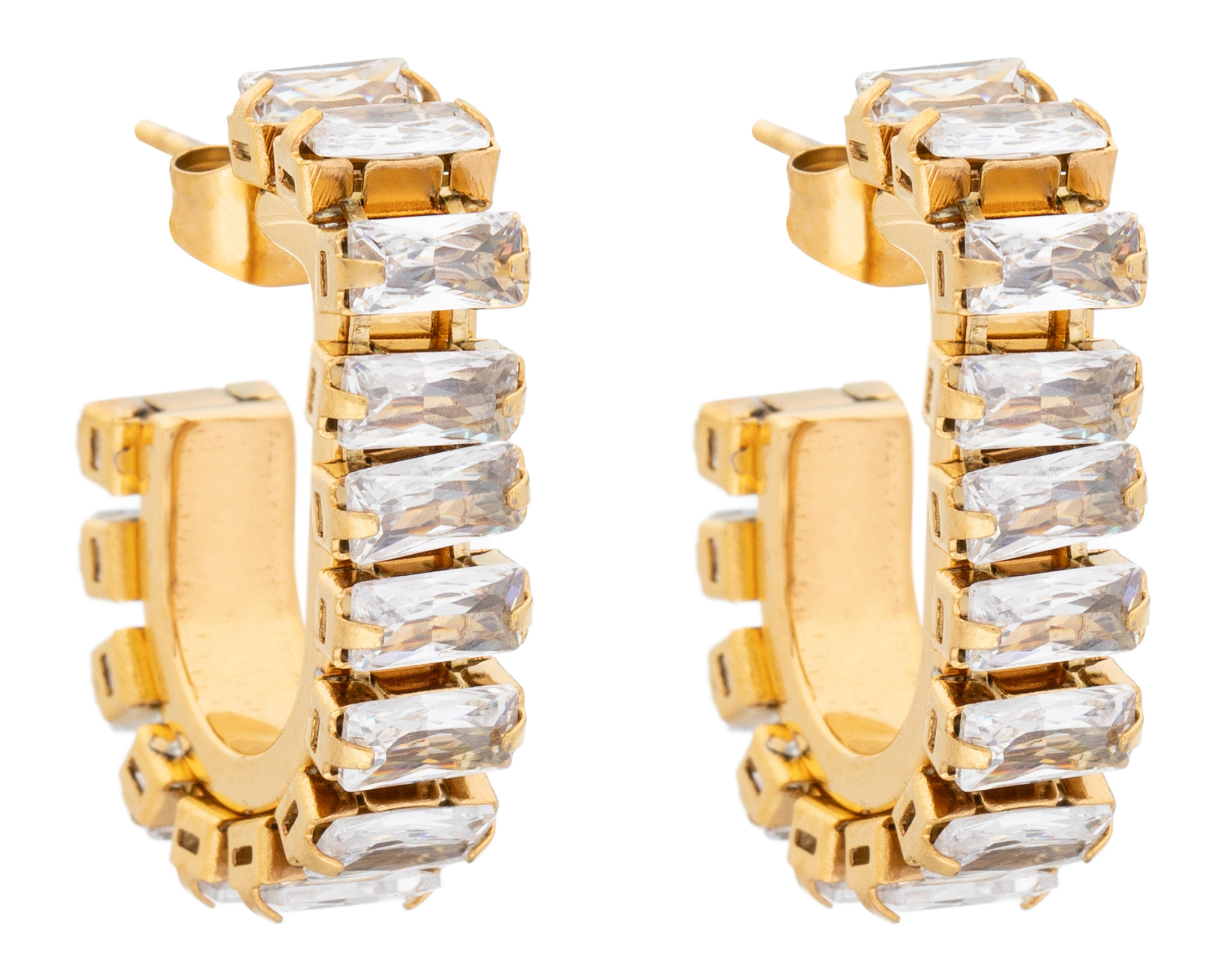 Foto 3 pulgar | Aretes de Acero Inoxidable Jennifer Lopez