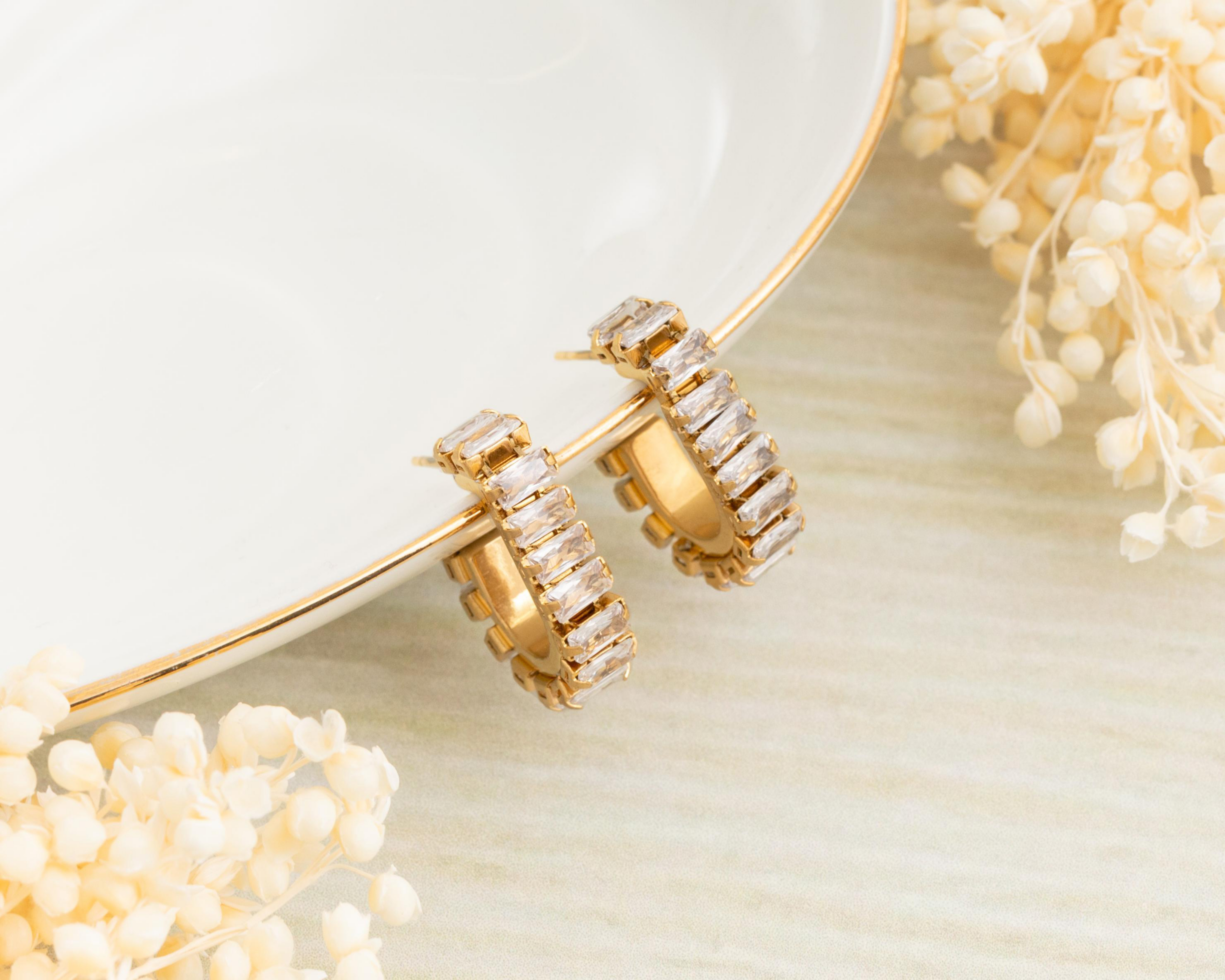 Foto 4 | Aretes de Acero Inoxidable Jennifer Lopez