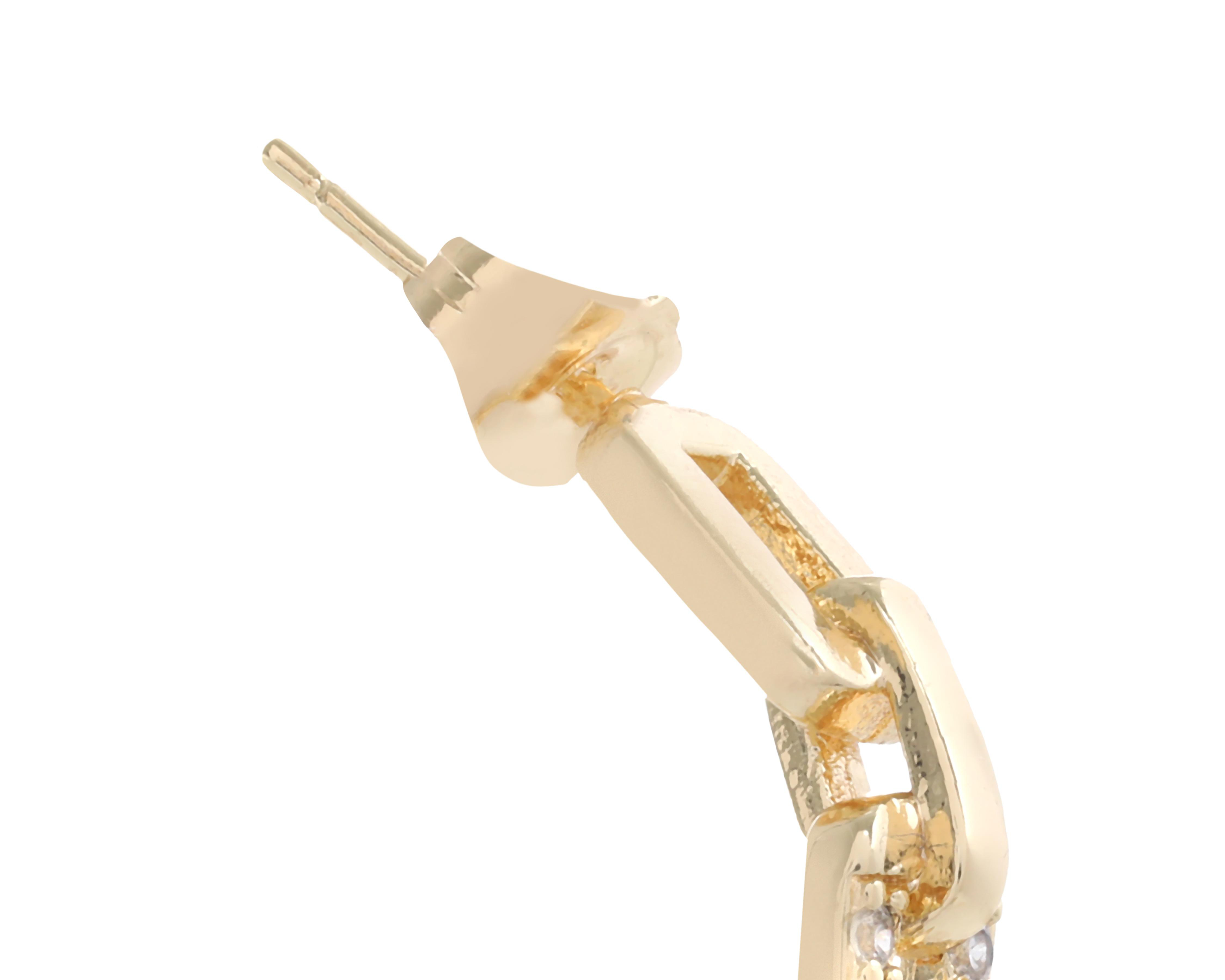 Foto 4 pulgar | Aretes de Chapa de Oro 14K