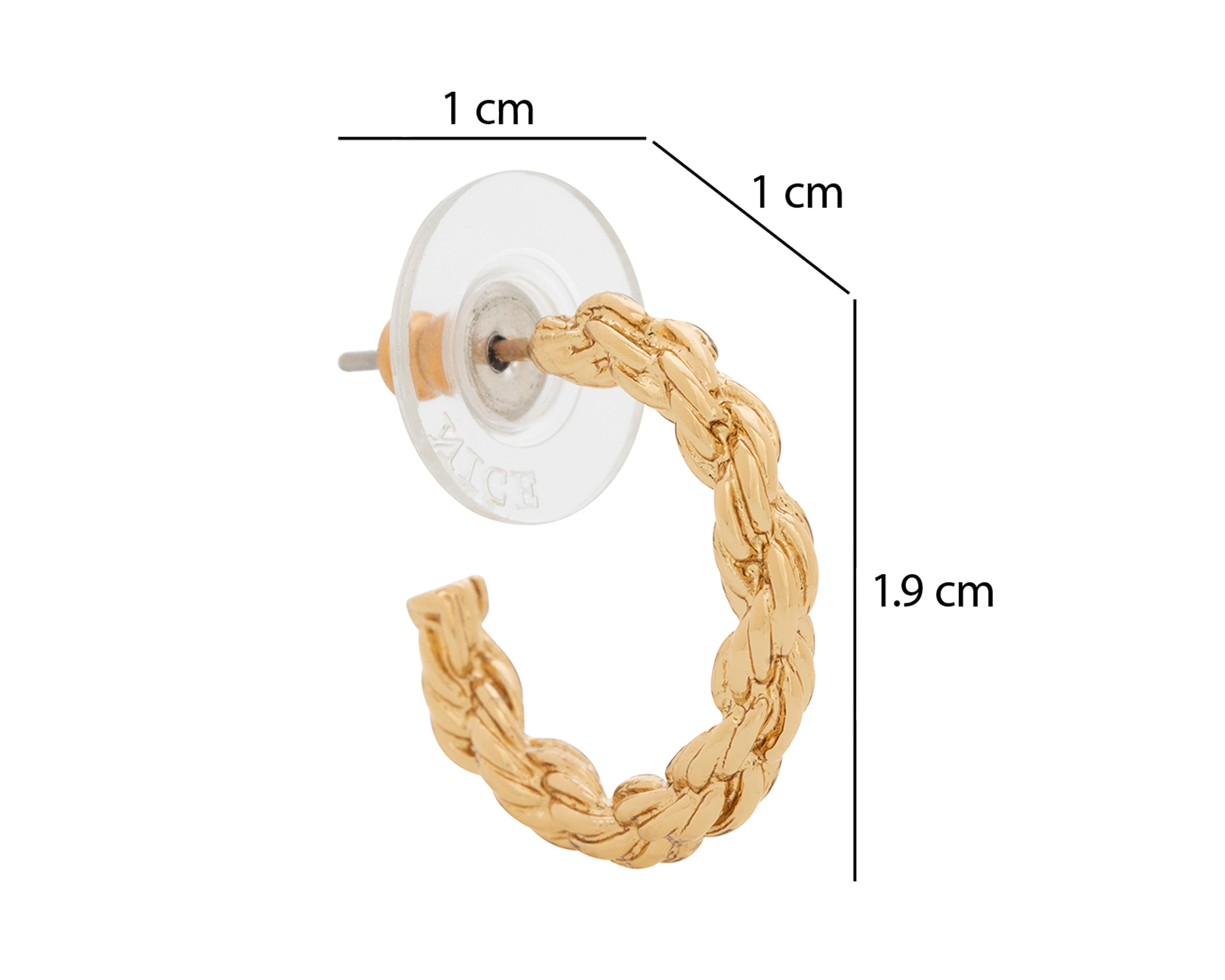 Foto 5 pulgar | Arracadas de Chapa de Oro 18K Lior