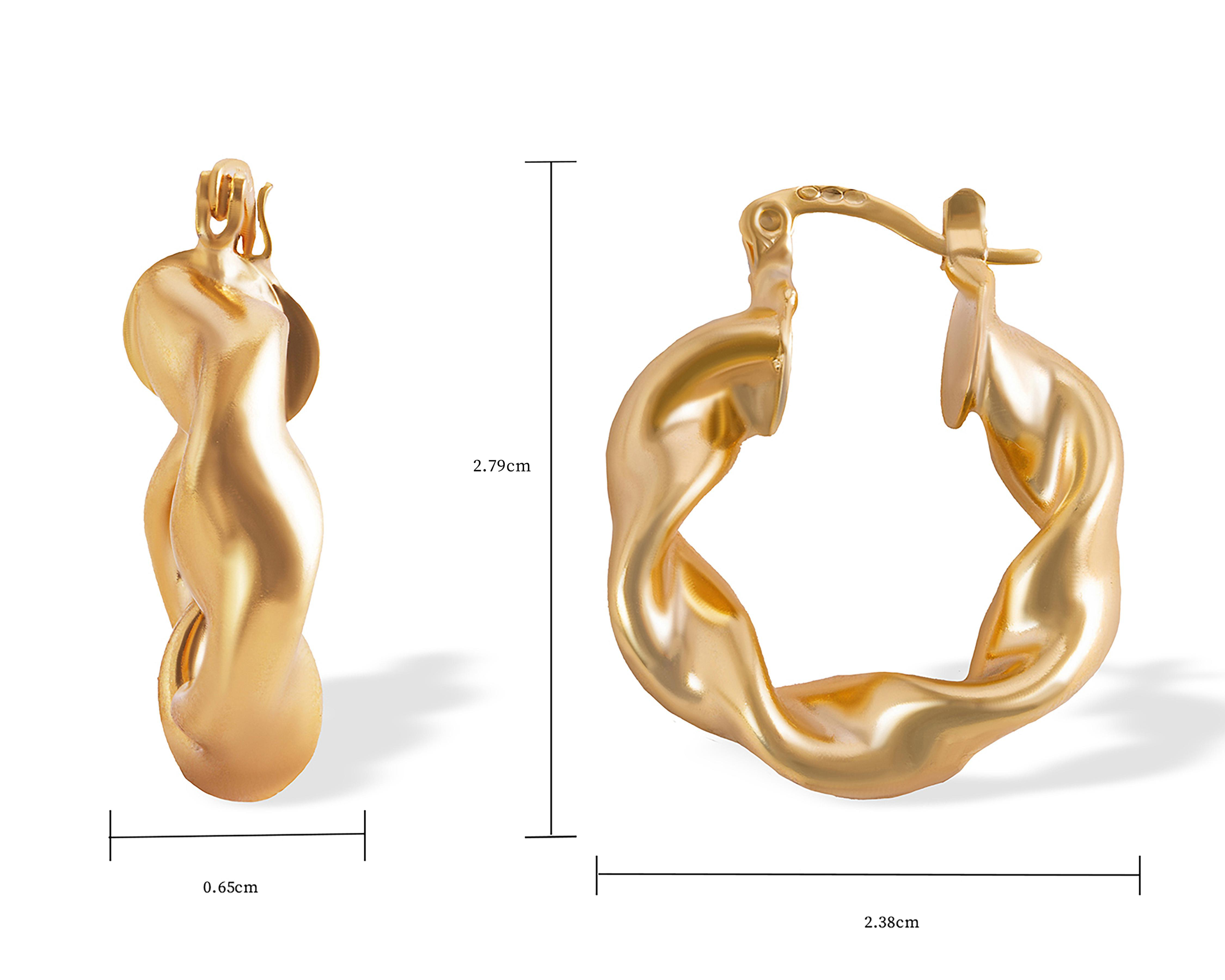 Foto 3 | Arracadas de Chapa de Oro 18K Unlimited By OB