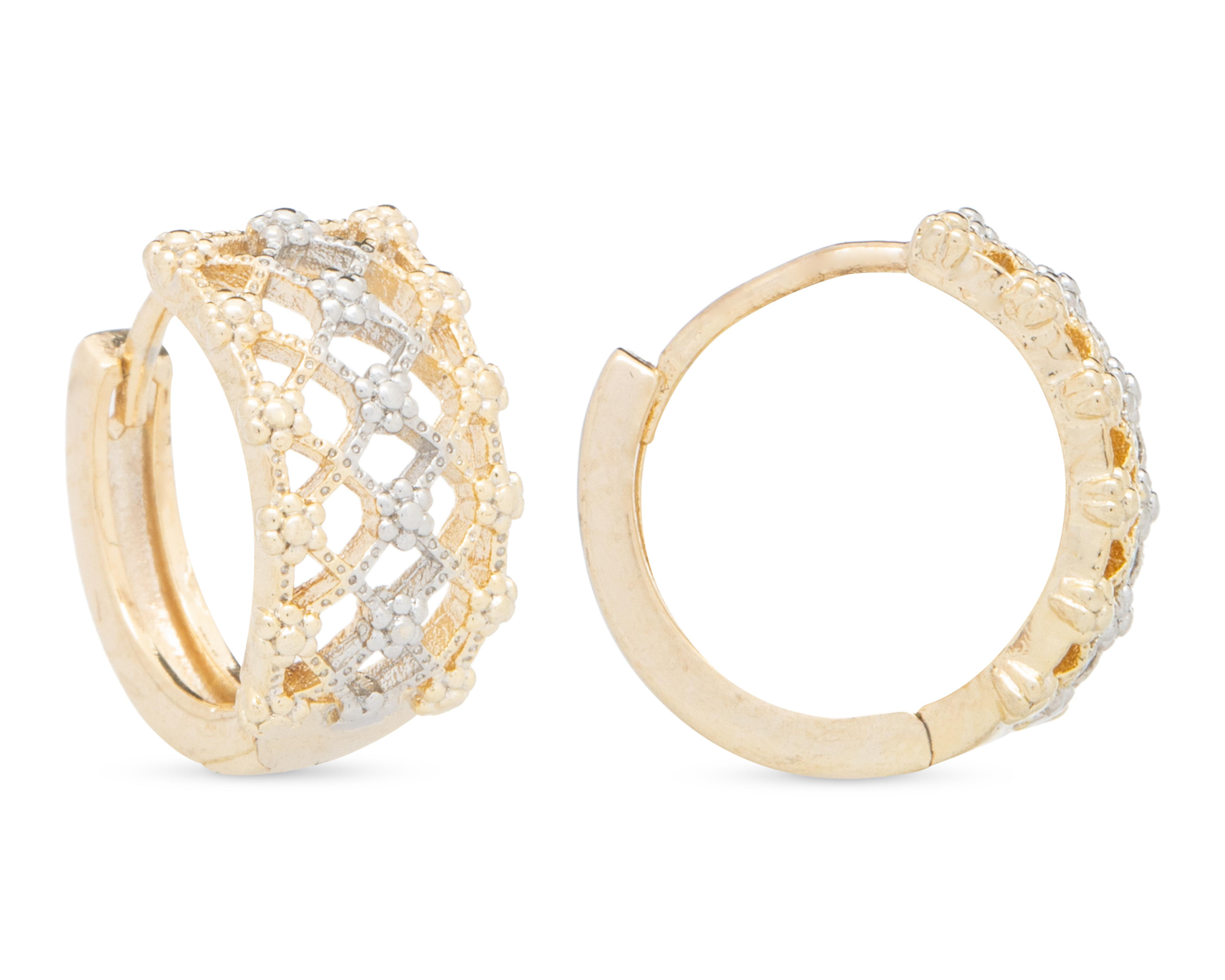 Foto 2 pulgar | Aretes de Chapa de Oro 18K Petra