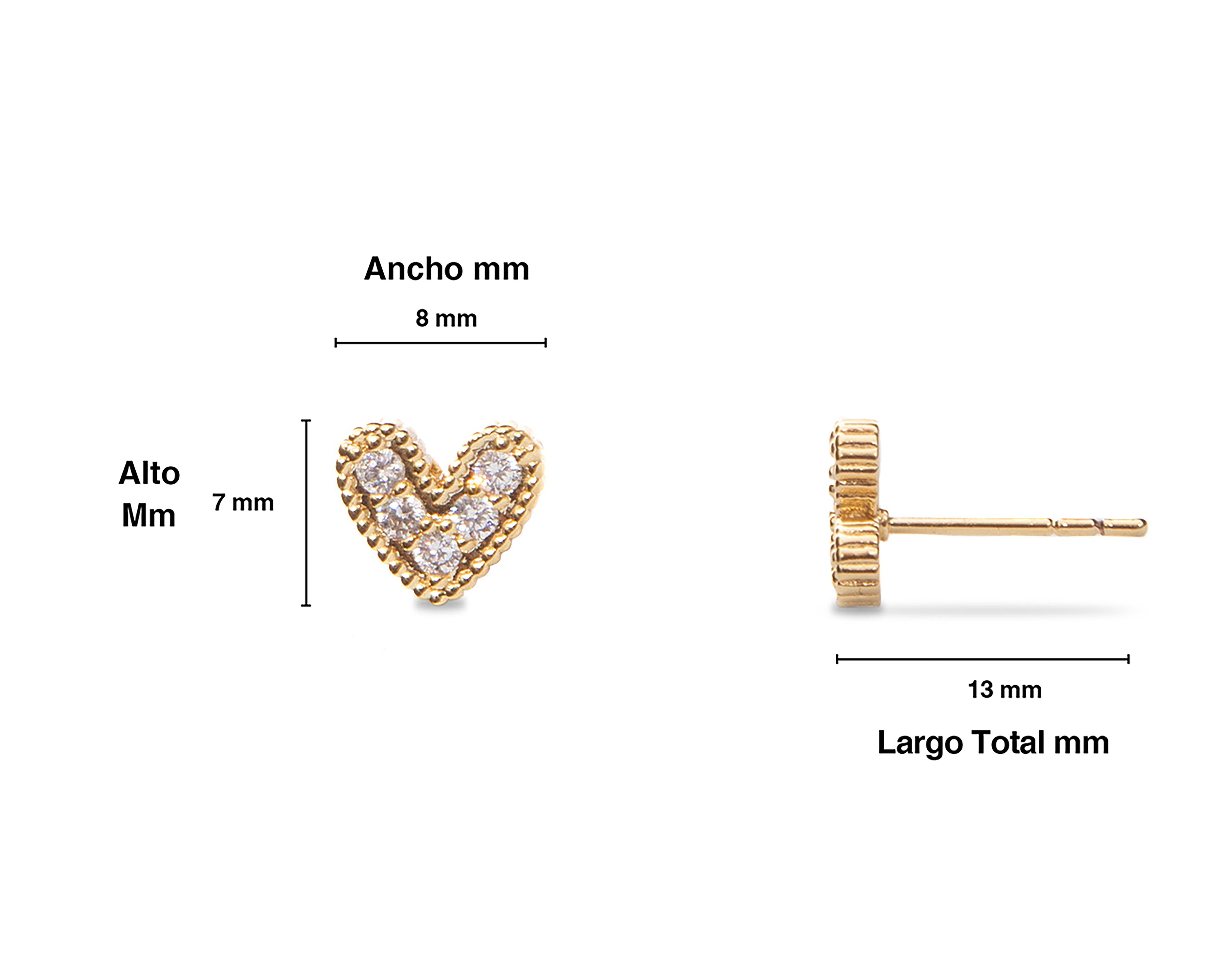 Foto 6 pulgar | Aretes de Chapa de Oro 18K Girondela
