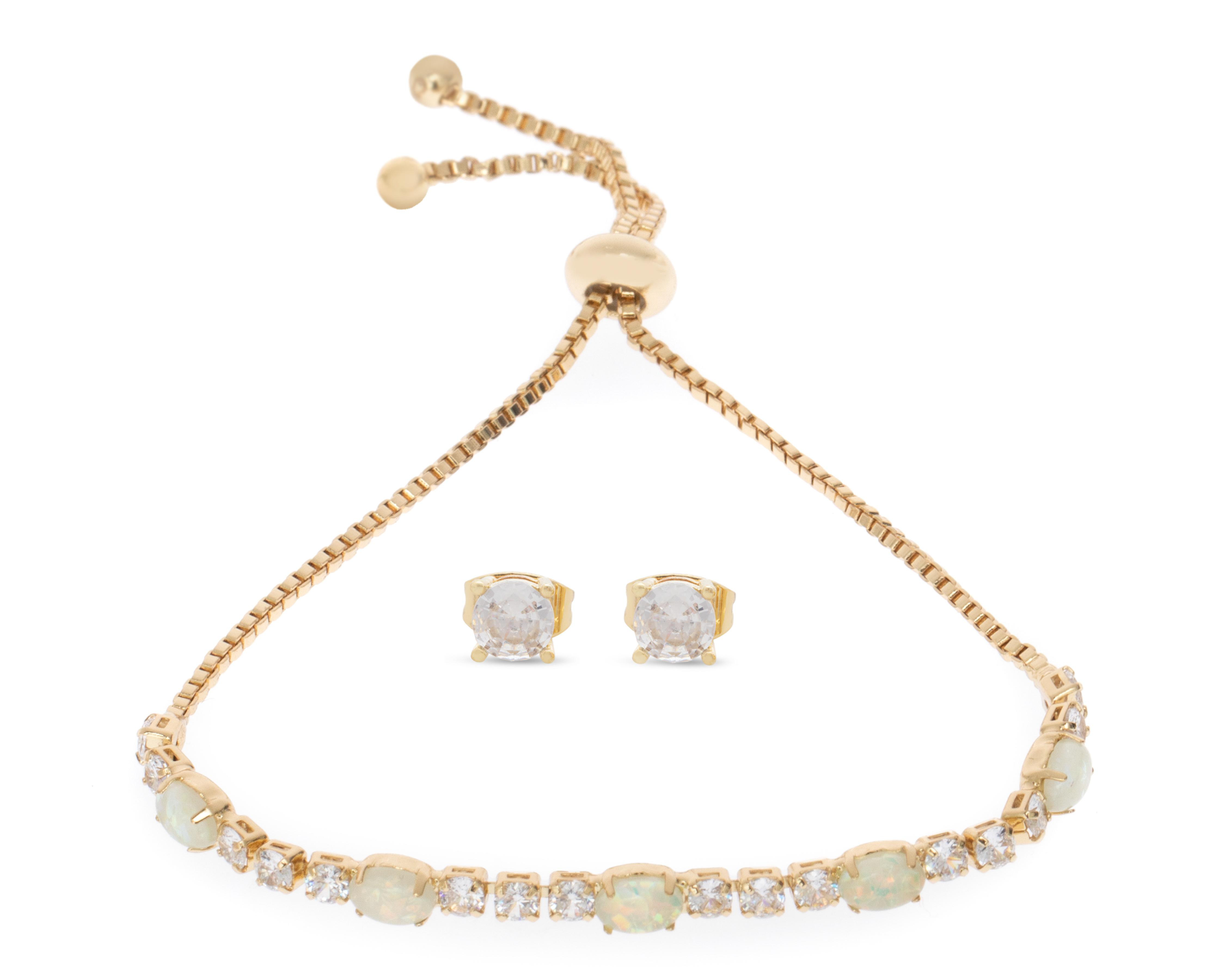 Pulsera y Aretes de Chapa de Oro Nicola Parisi