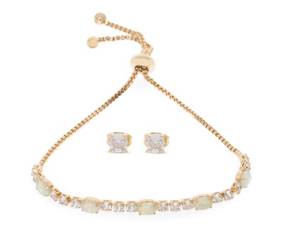 Foto 1 | Pulsera y Aretes de Chapa de Oro Nicola Parisi