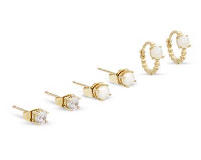 Foto 1 | Aretes de Chapa de Oro Olivia And Jackson 3 Pares