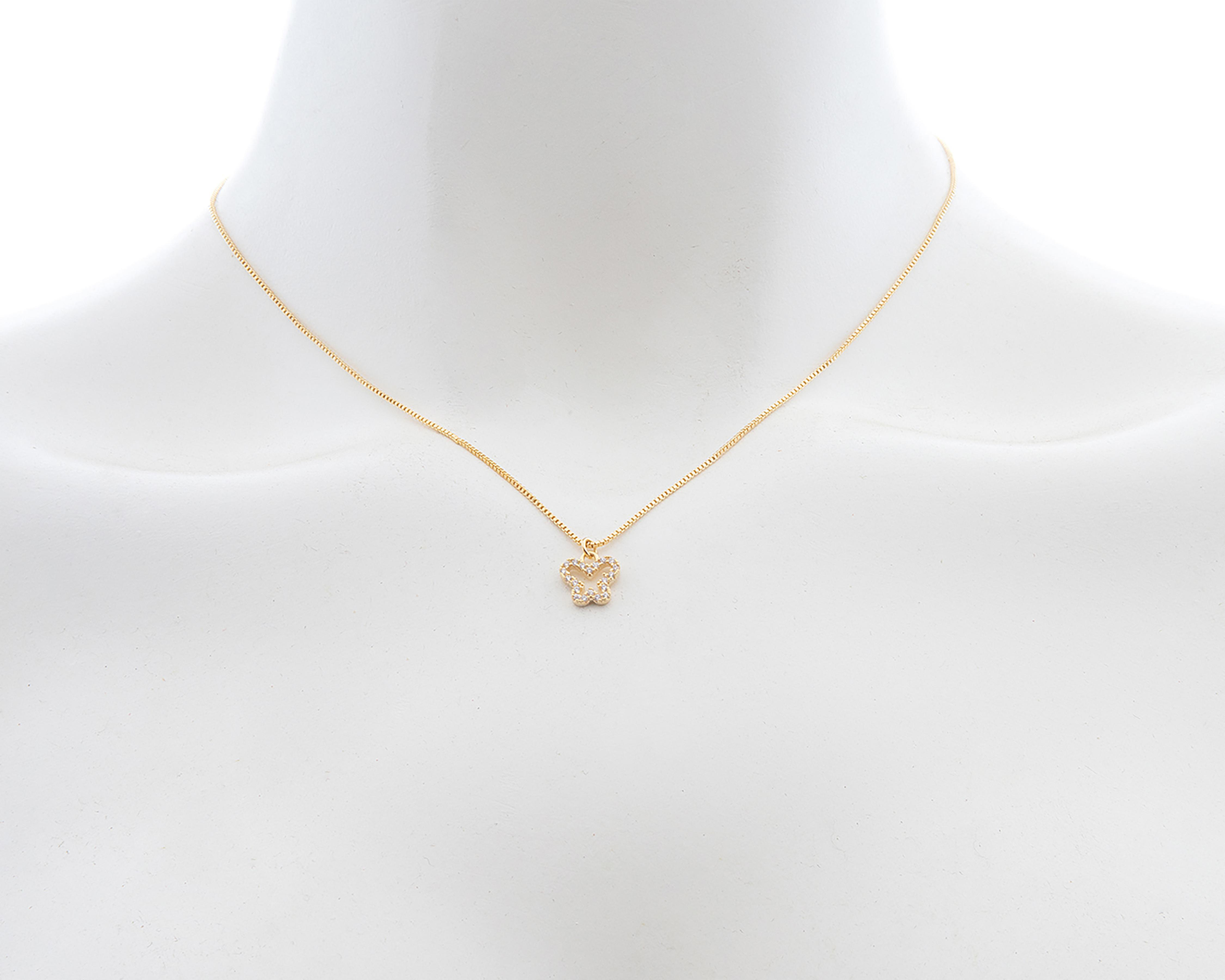 Foto 4 pulgar | Collar de Chapa de Oro 18K Girondela