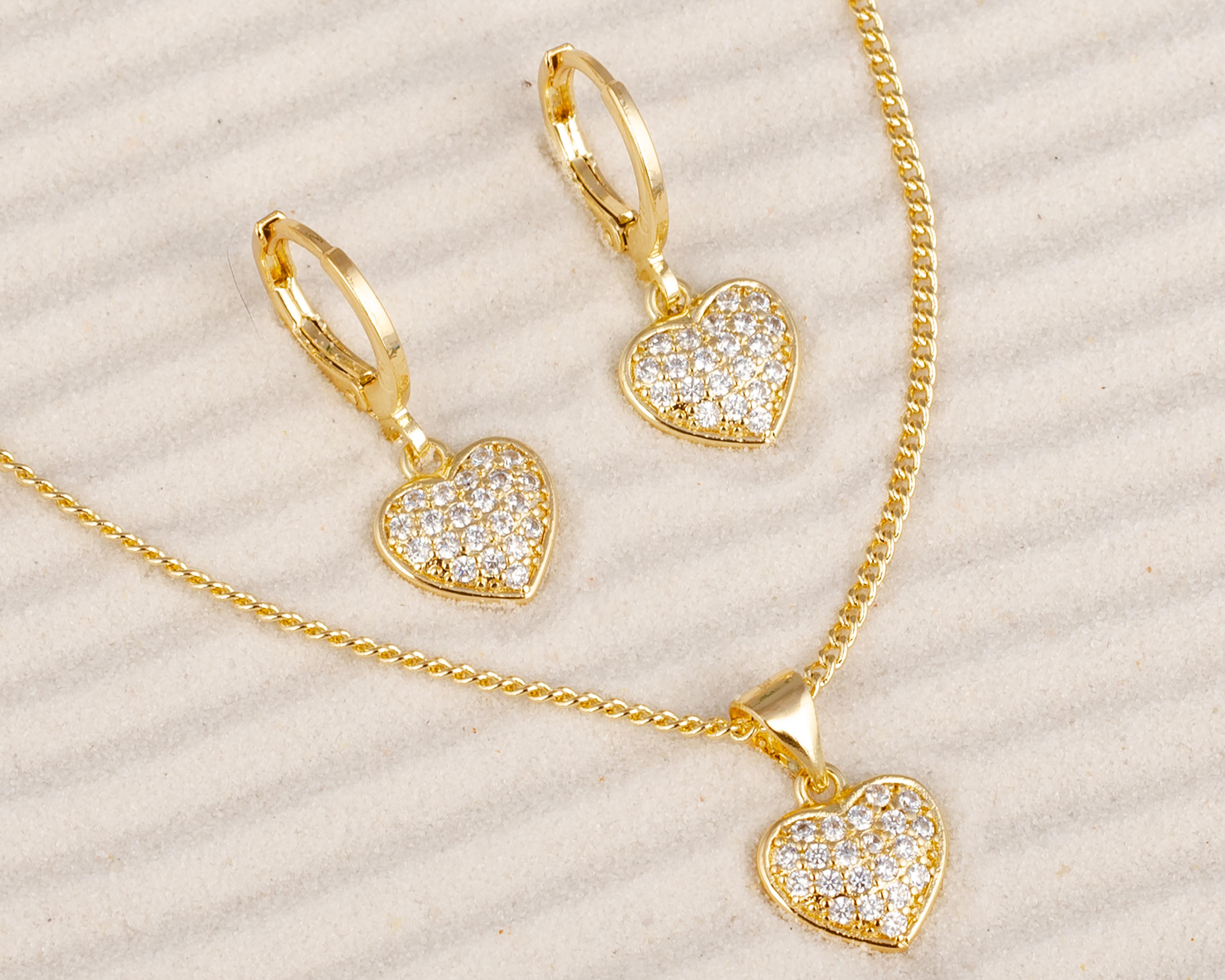 Foto 6 pulgar | Collar y Aretes de Chapa de Oro 18K Plafer