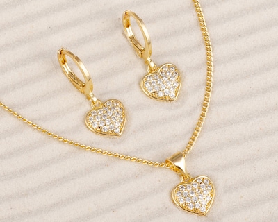 Foto 5 | Collar y Aretes de Chapa de Oro 18K Plafer
