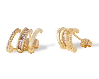 Foto 1 | Aretes de Chapa de Oro 18K Unlimited