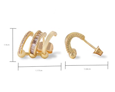 Foto 3 | Aretes de Chapa de Oro 18K Unlimited
