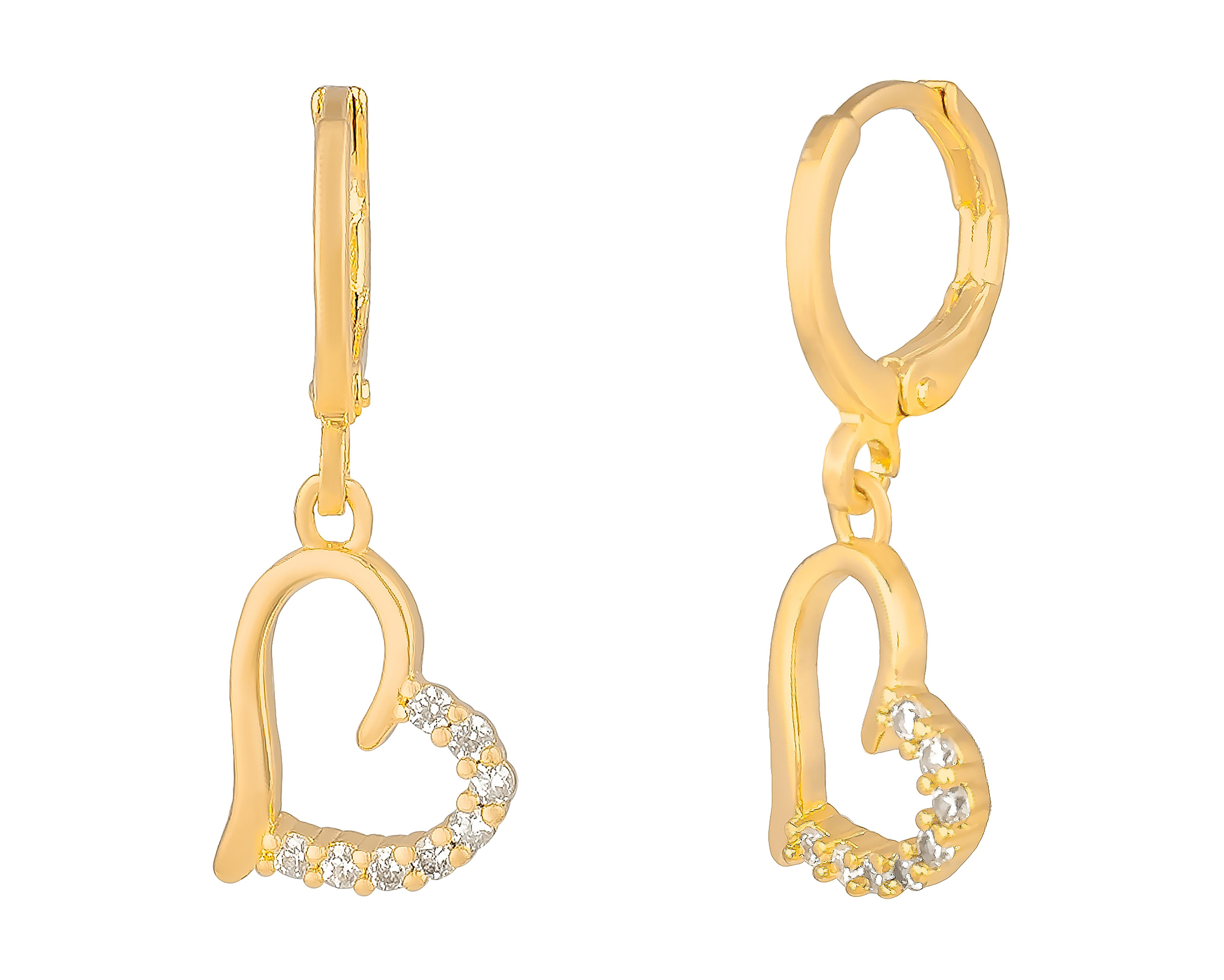 Foto 3 pulgar | Aretes de Chapa de Oro 18K Plafer