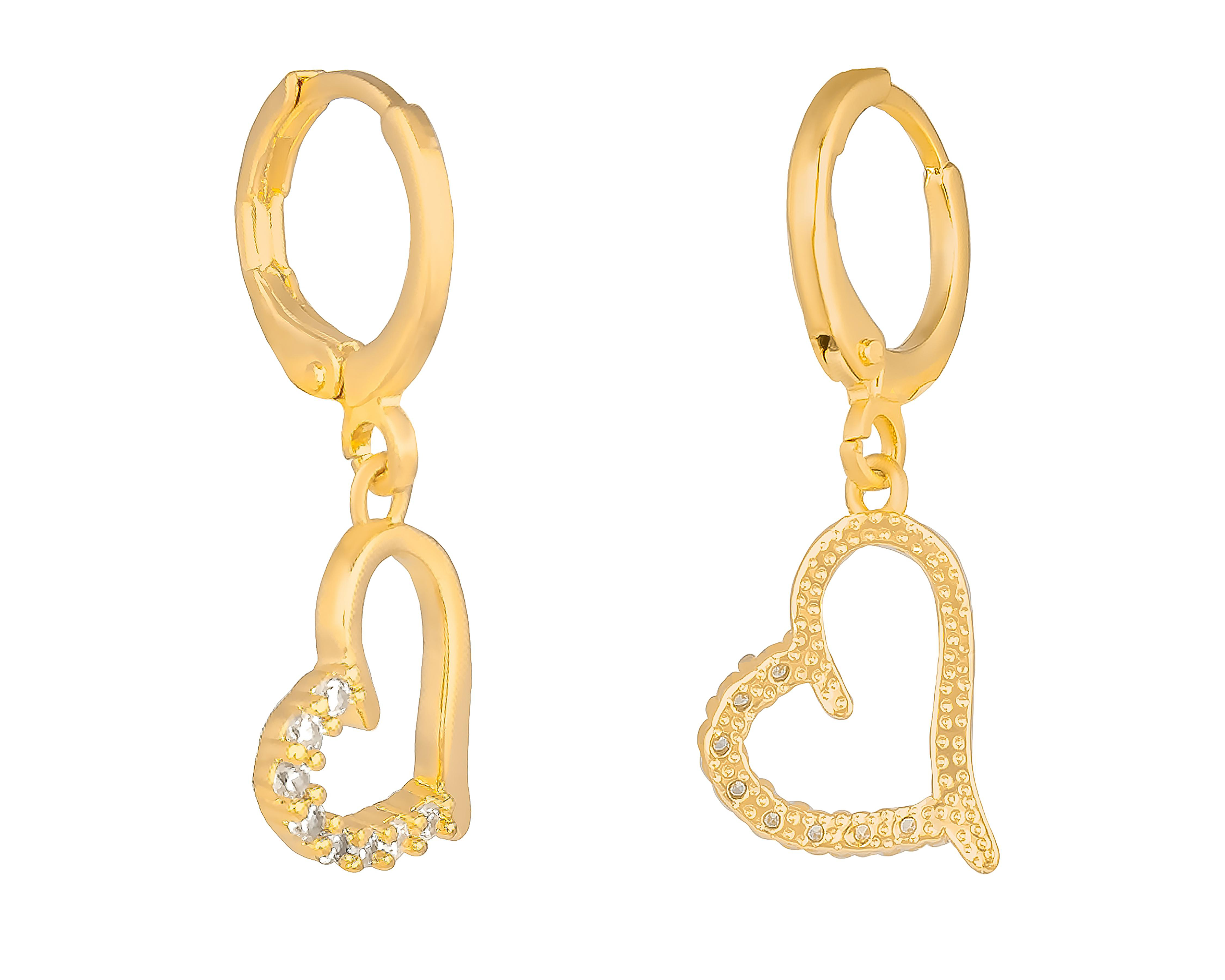 Foto 4 pulgar | Aretes de Chapa de Oro 18K Plafer