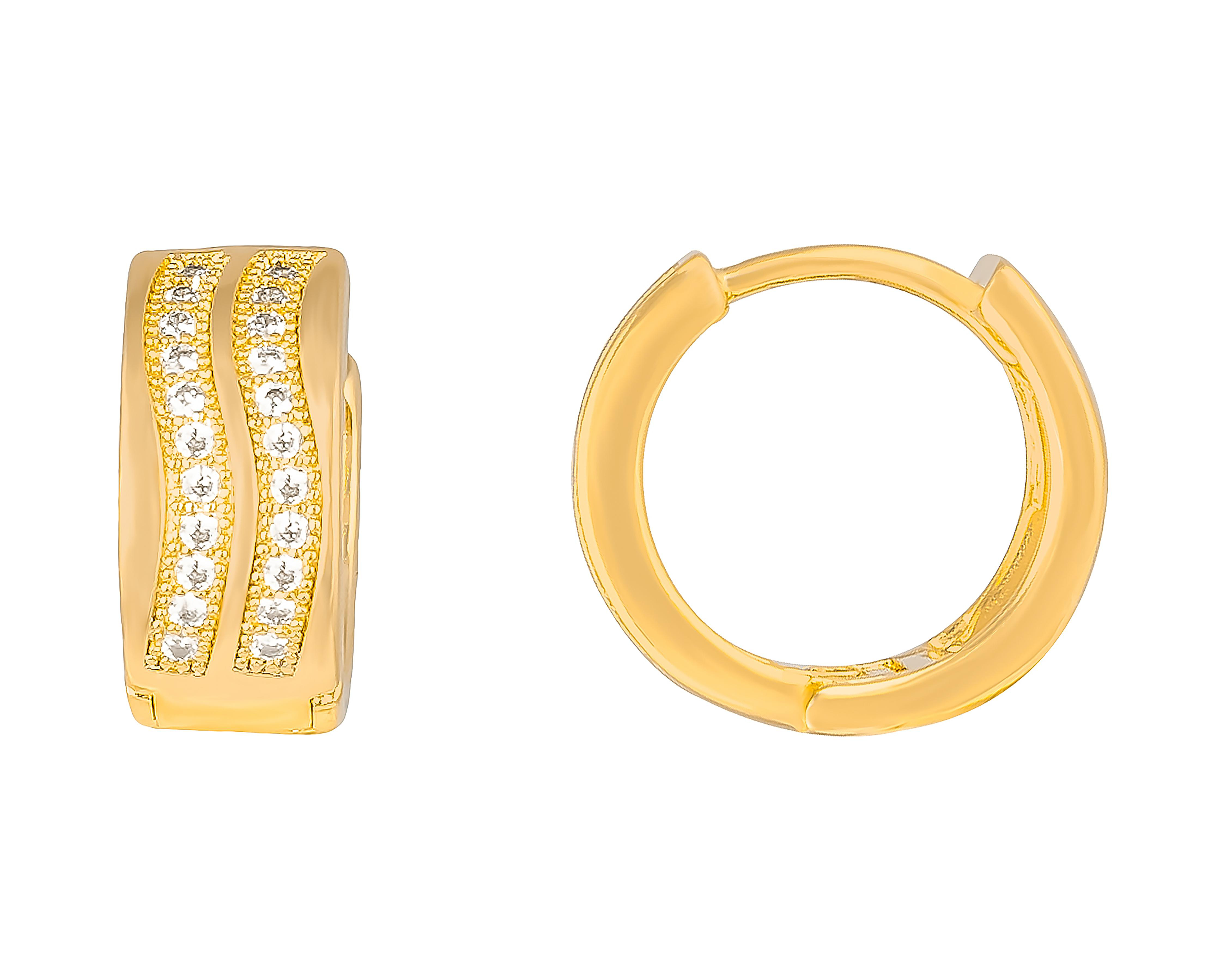 Aretes de Chapa de Oro 18K Plafer