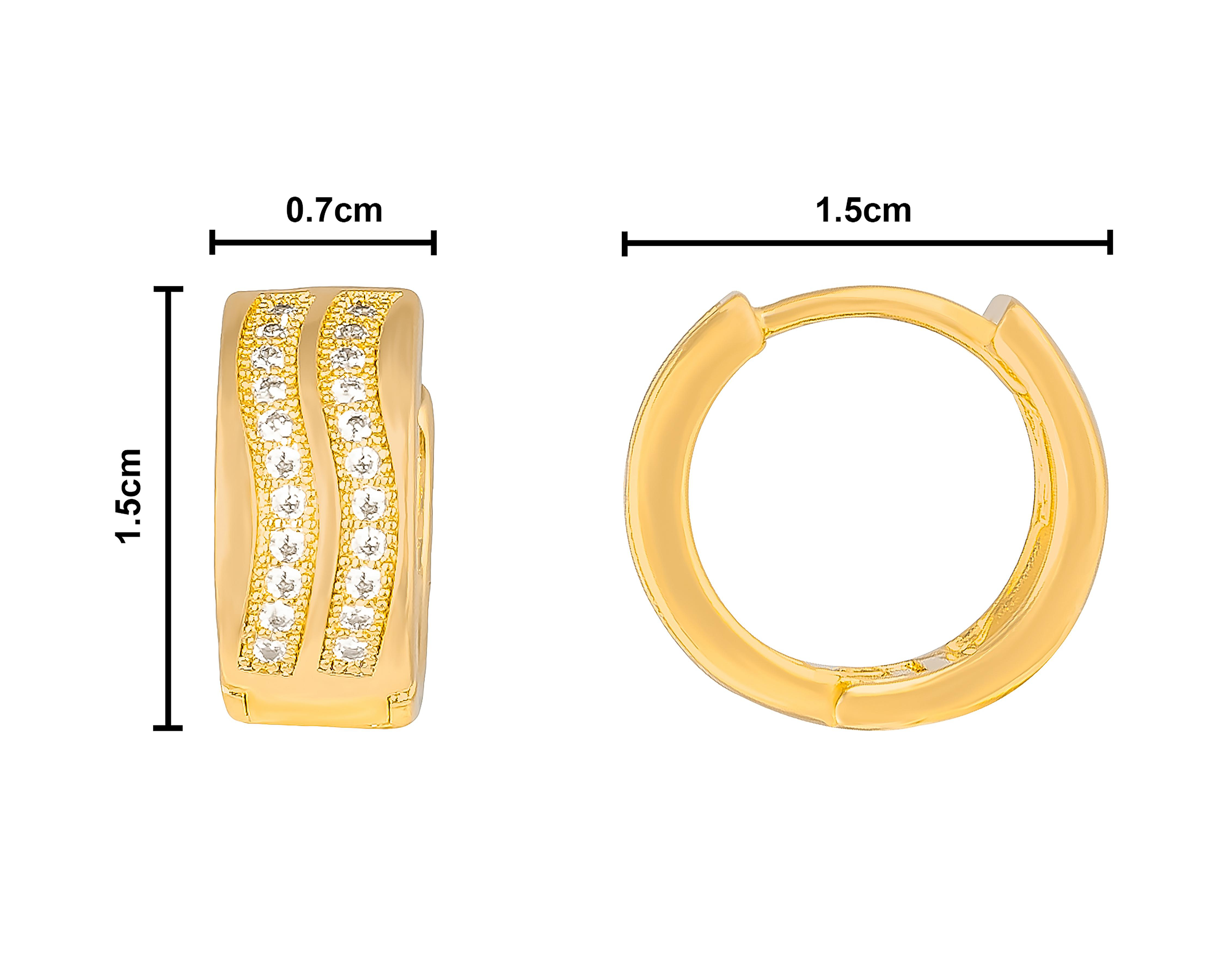 Foto 5 pulgar | Aretes de Chapa de Oro 18K Plafer