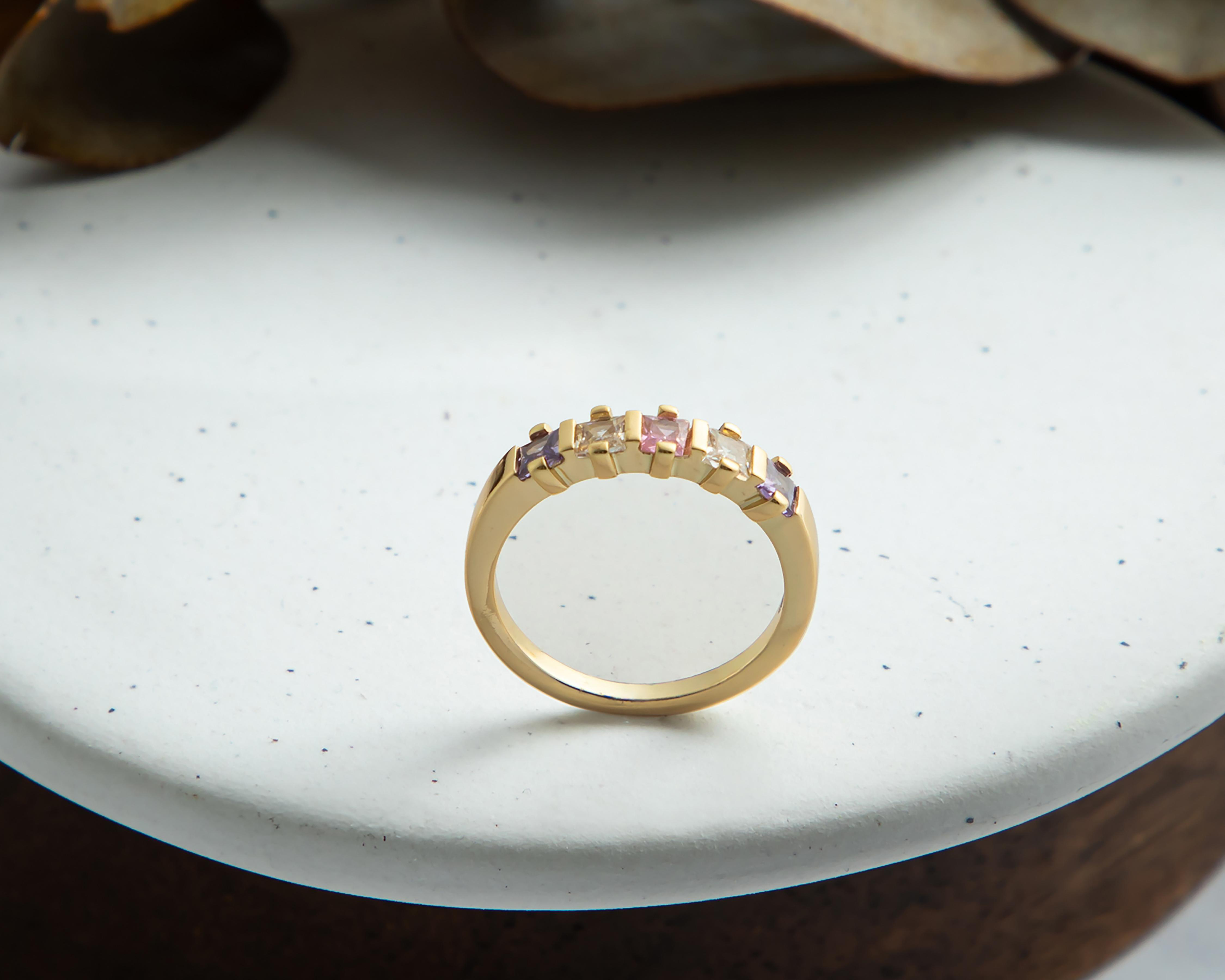 Foto 5 | Anillo de Chapa de Oro 18K Nro. 7