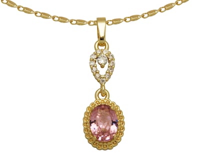 Foto 2 | Collar y Aretes de Chapa de Oro 18K Sentimientos
