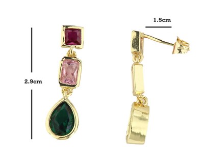 Foto 3 | Aretes de Chapa de Oro 18K Petra