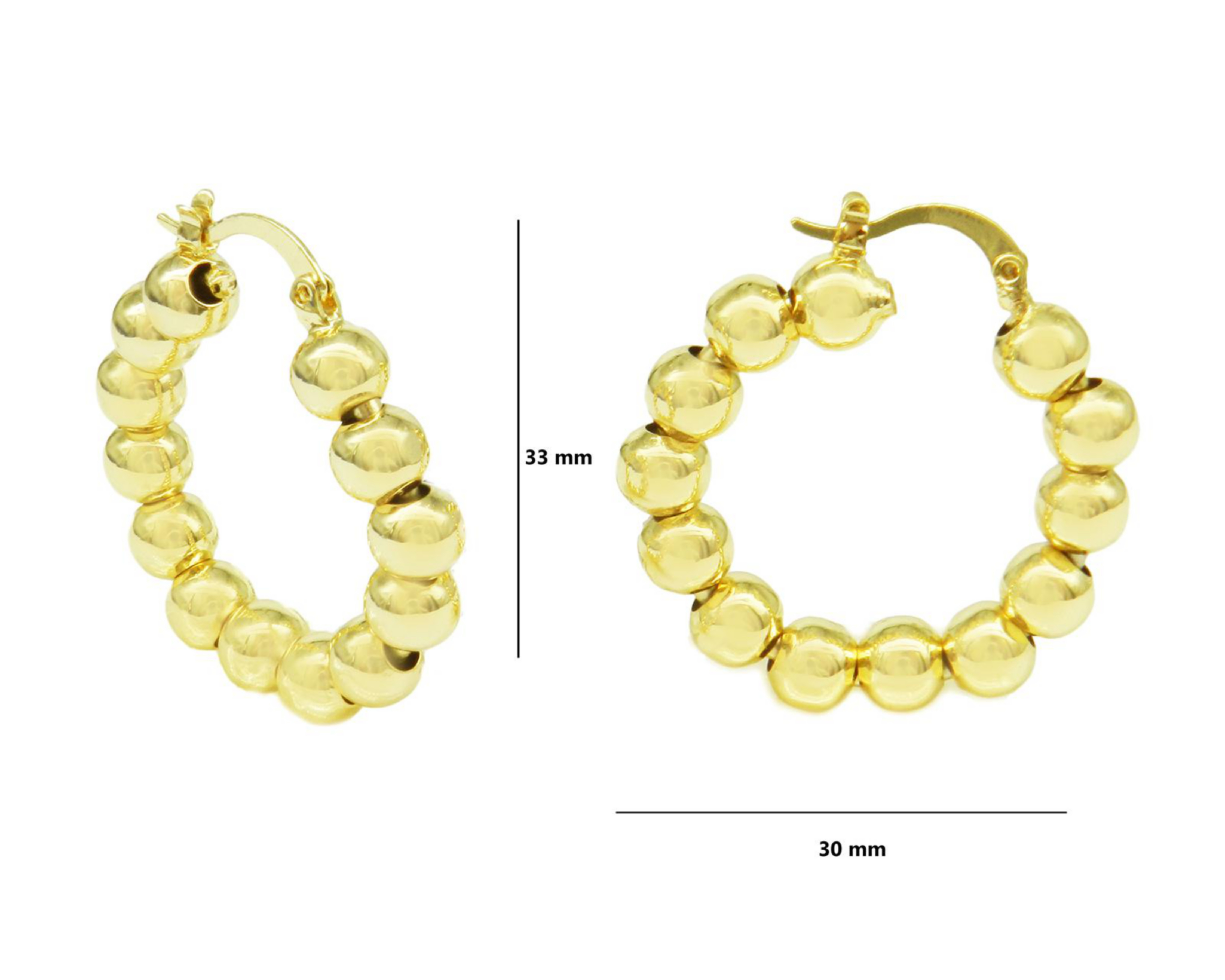 Foto 4 pulgar | Arracadas de Chapa de Oro 18K Diseños Creativos