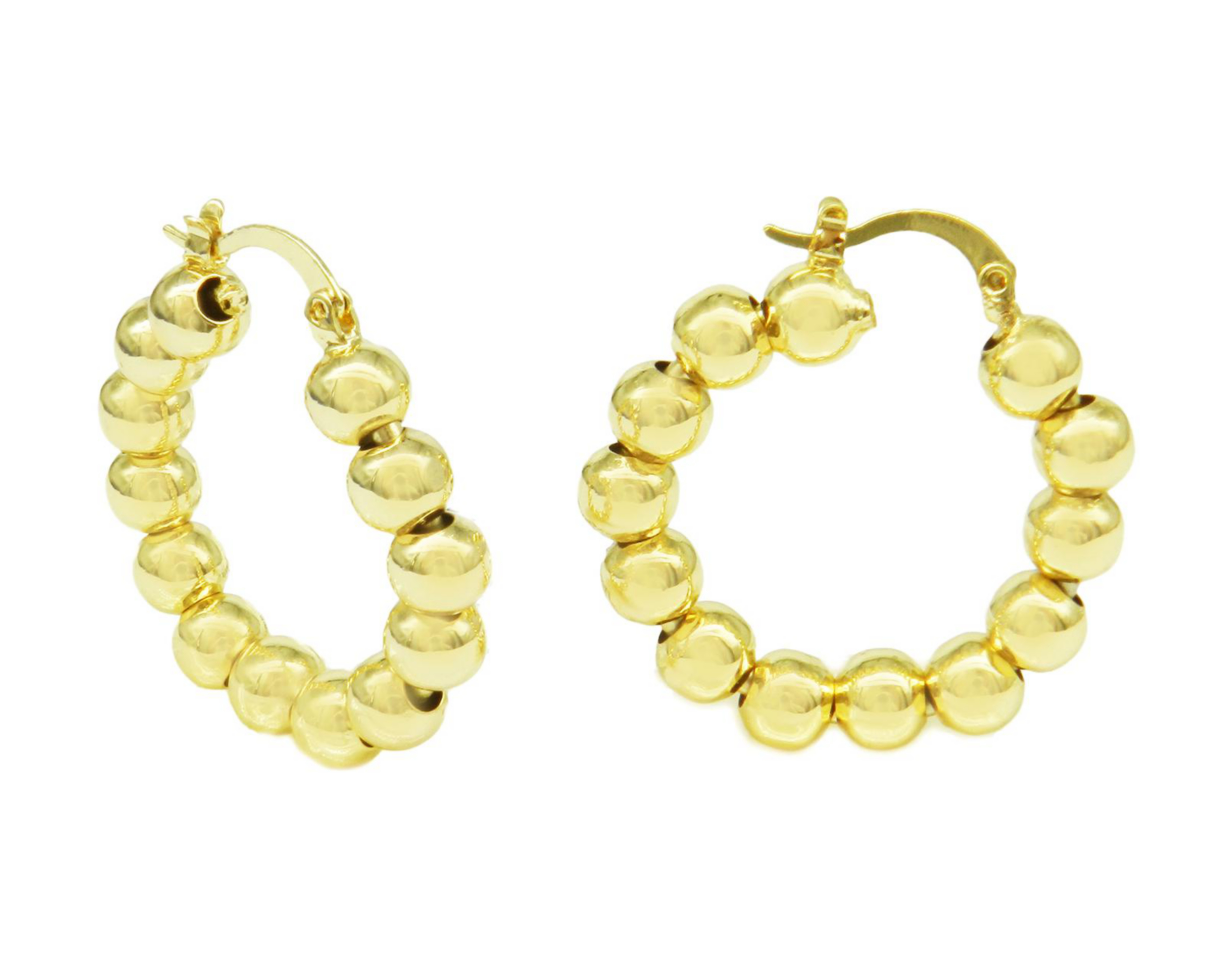 Foto 6 pulgar | Arracadas de Chapa de Oro 18K Diseños Creativos