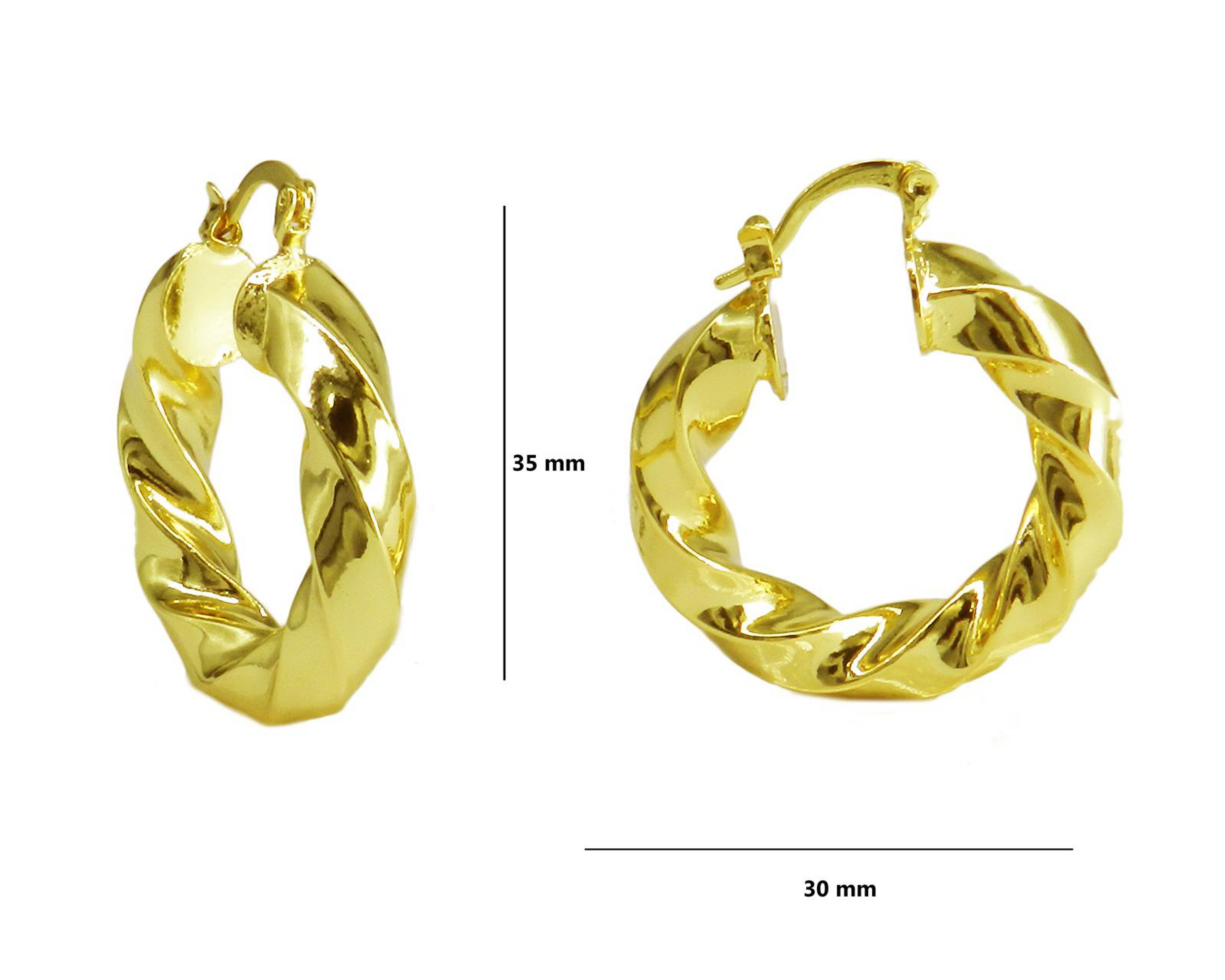 Foto 5 pulgar | Arracadas de Chapa de Oro 18K Diseños Creativos