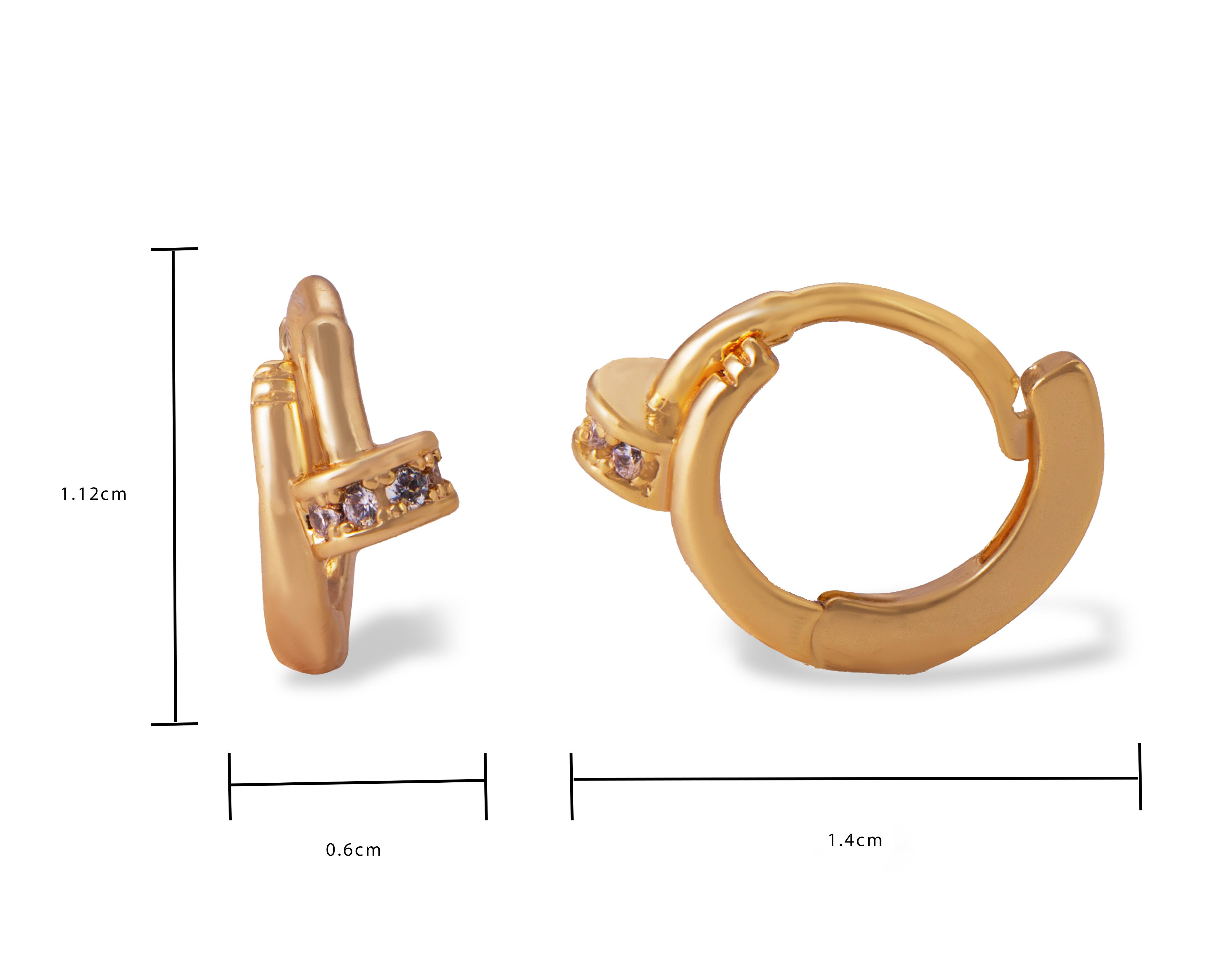 Foto 4 pulgar | Aretes de Chapa de Oro 18K Unlimited