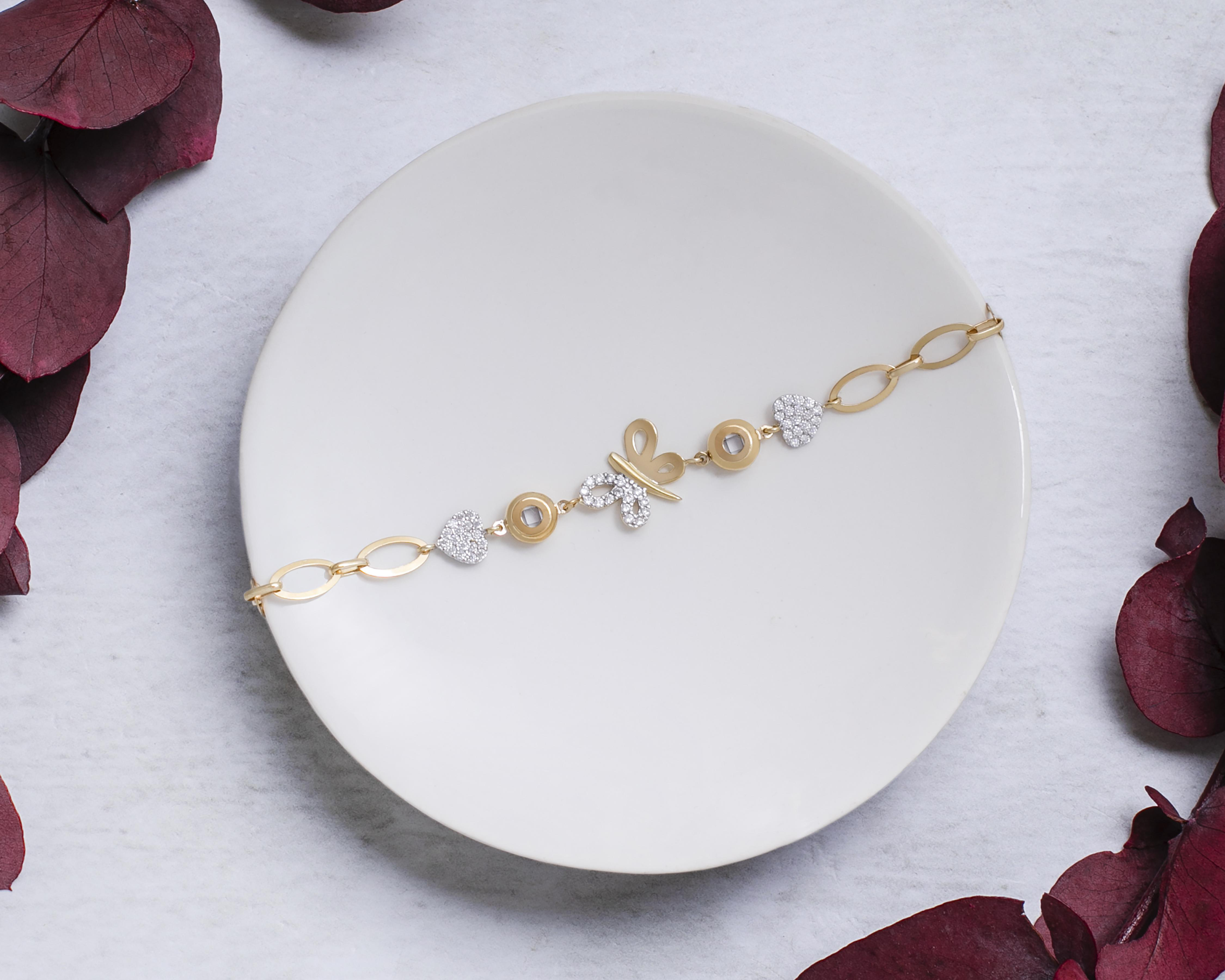 Foto 5 | Pulsera de Oro 10K Sentimientos