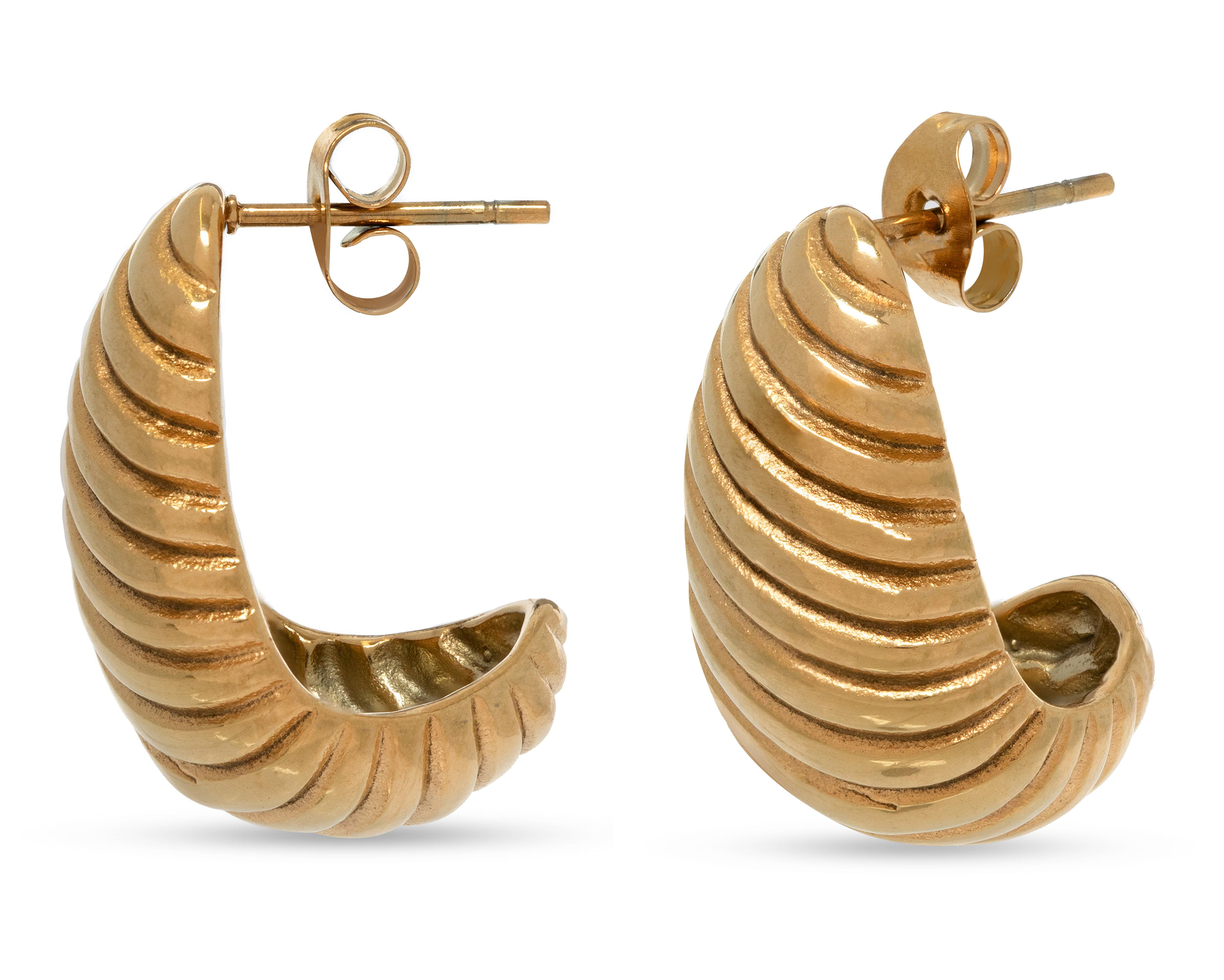 Aretes de Chapa de Oro Zhefan