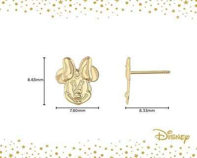 Foto 3 | Broqueles de Oro 10K Minnie Mouse Disney