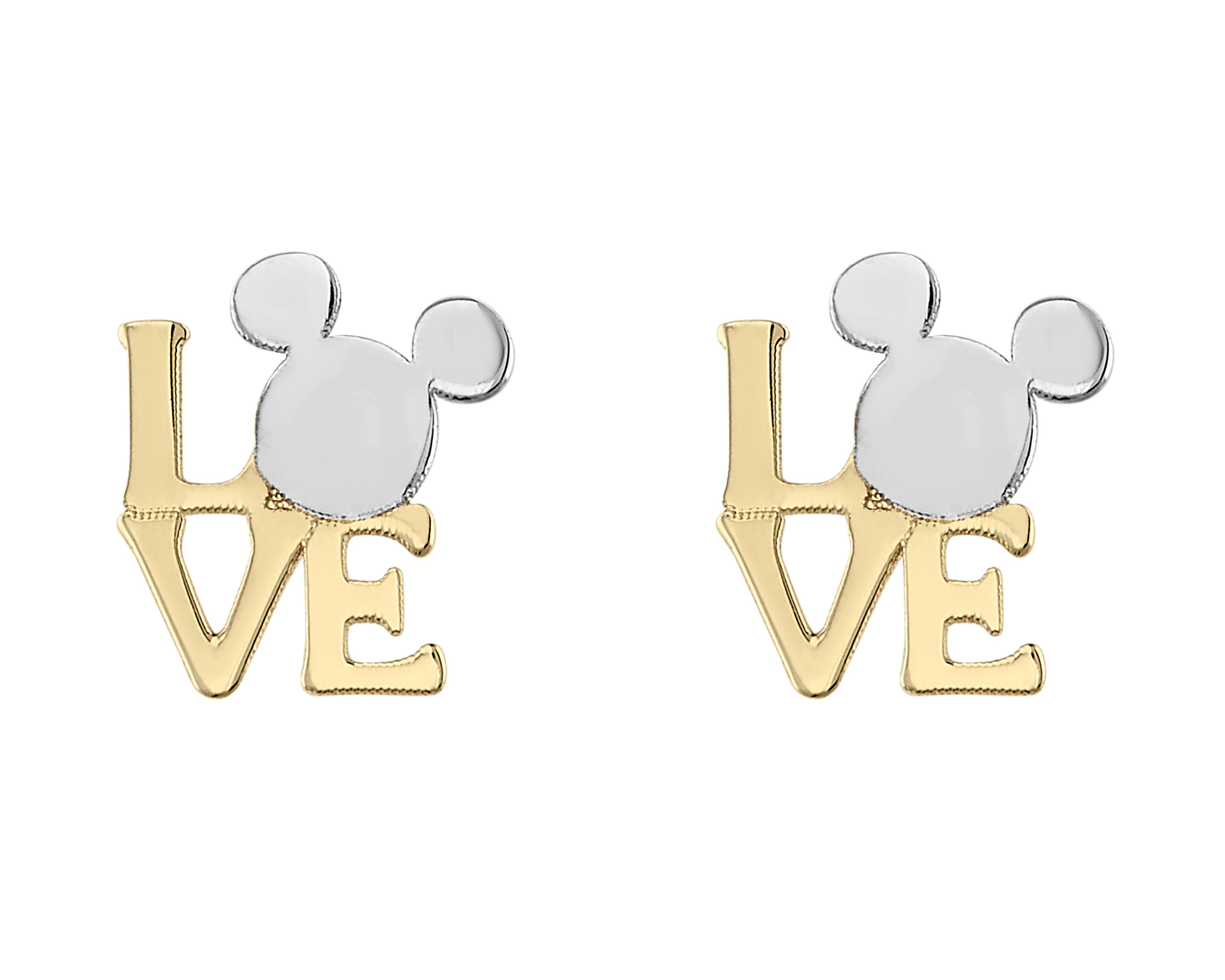 Foto 4 pulgar | Broqueles de Oro 10K Disney