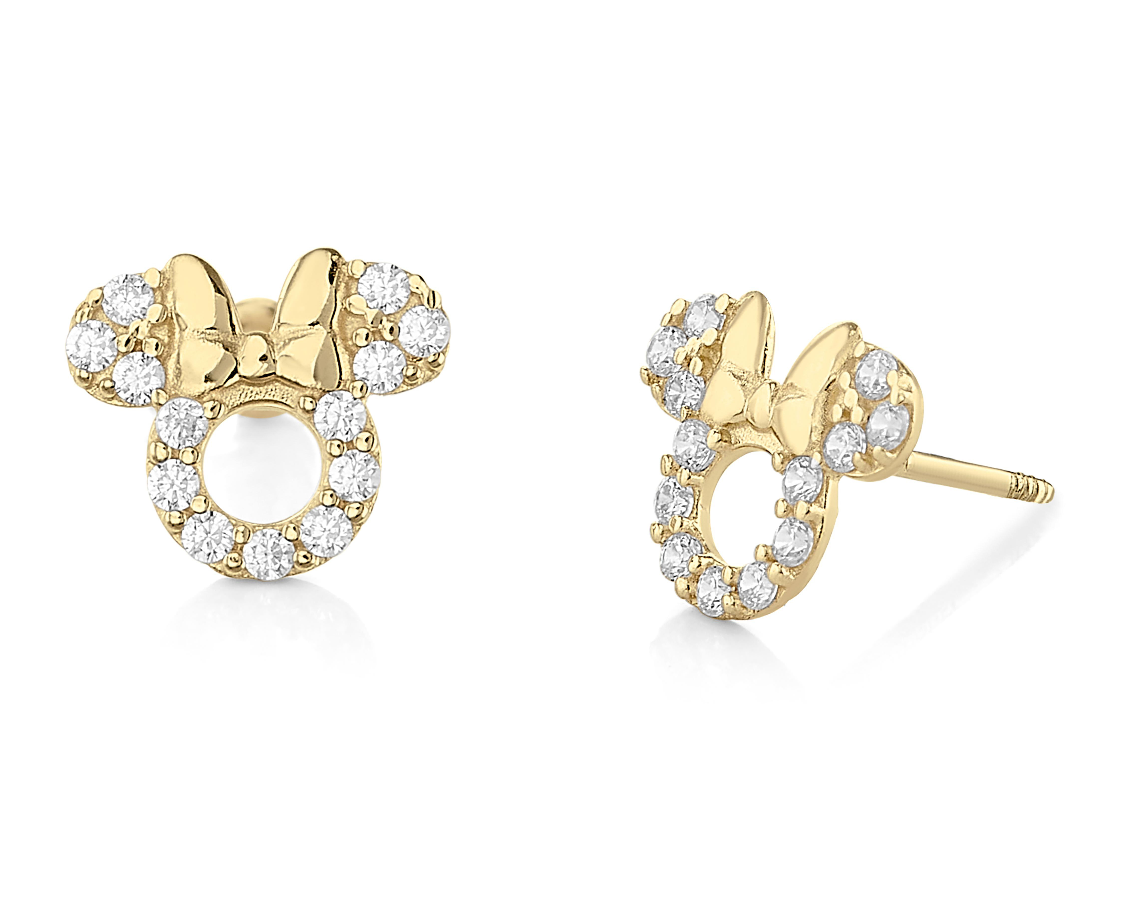 Broqueles de Oro 10K Minnie Mouse Disney $1,169