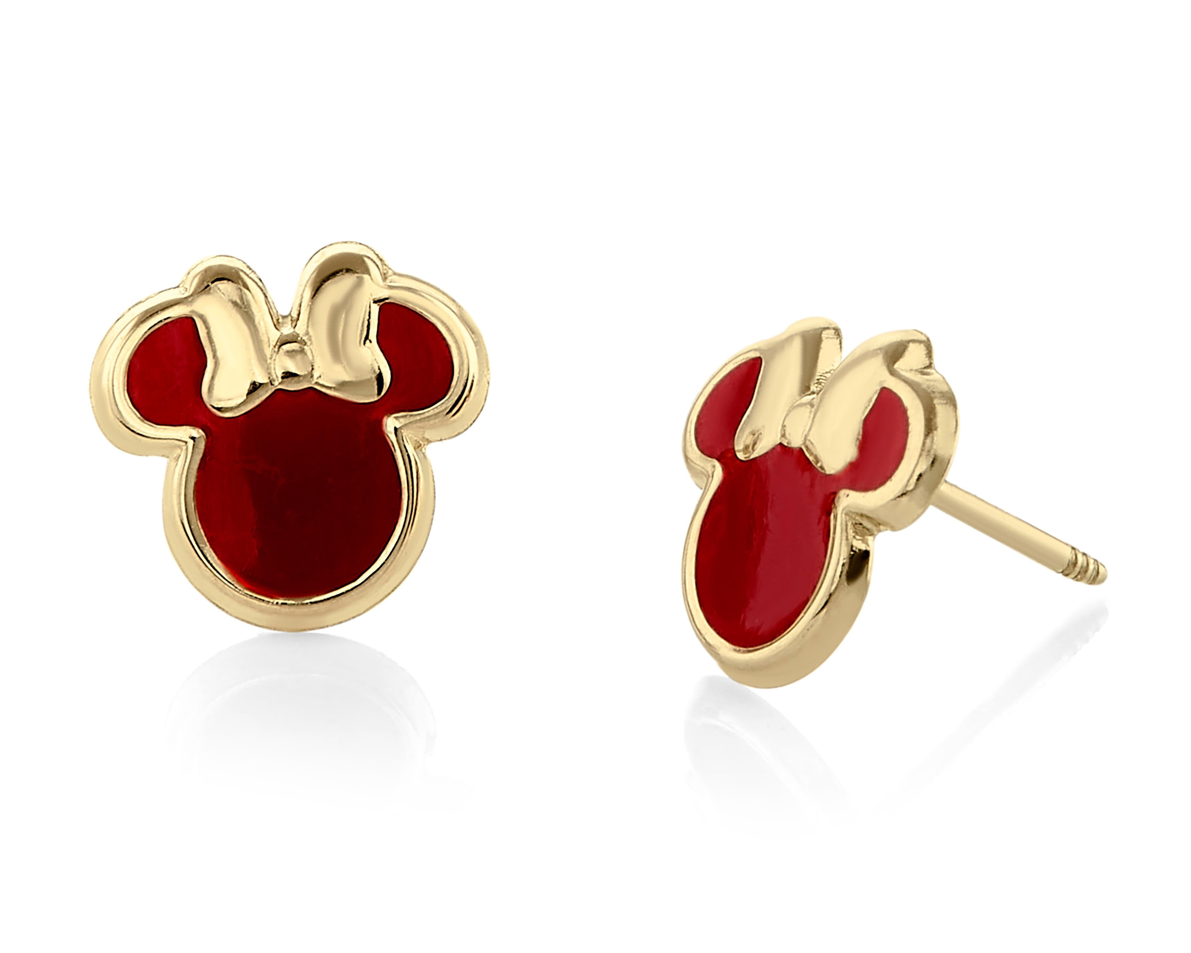 Broqueles de Oro 10K Minnie Mouse Disney $849