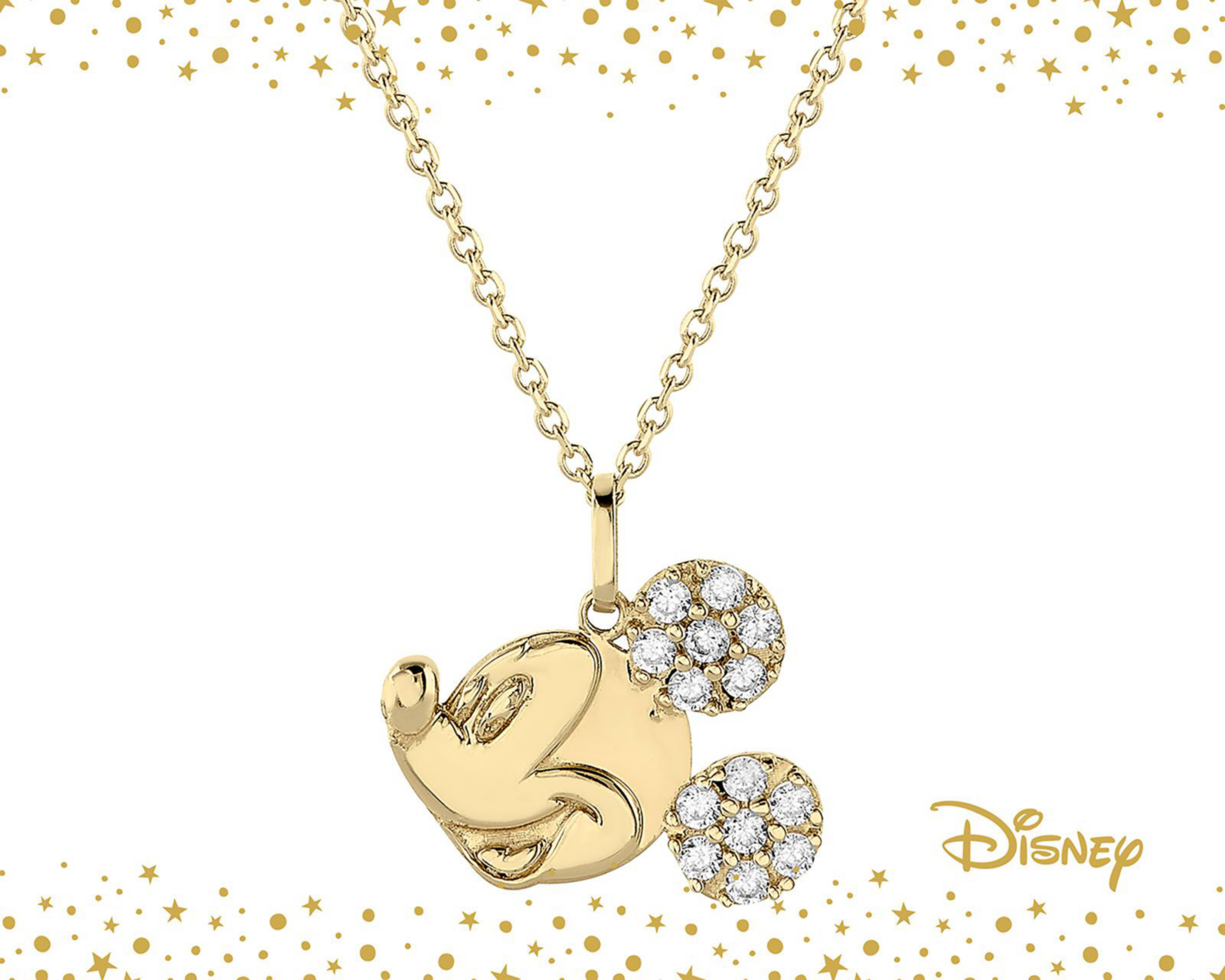 Foto 3 pulgar | Collar de Oro 10K Disney