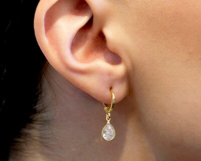 Foto 5 | Arracadas de Chapa de Oro 18K Girondela