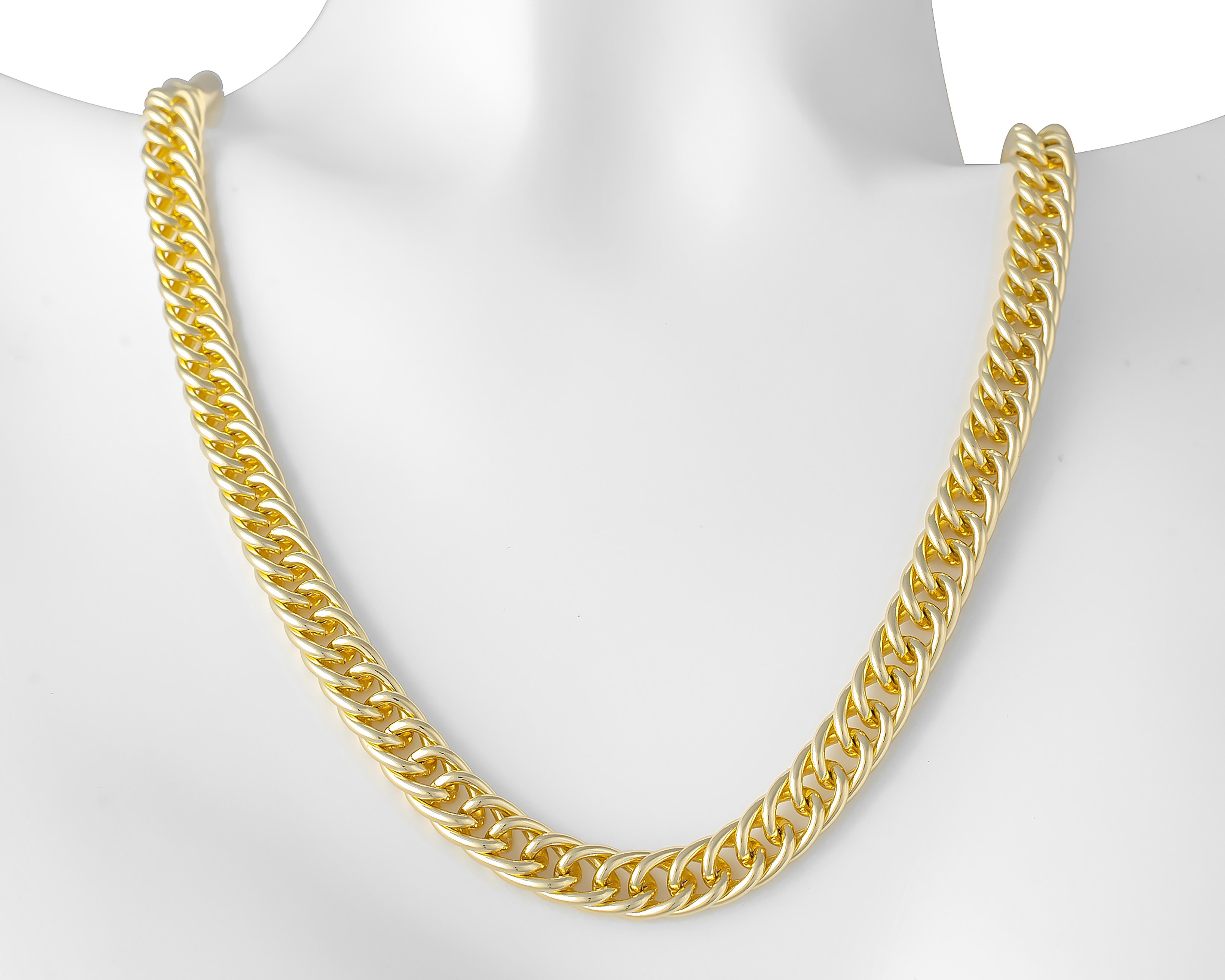 Foto 5 | Cadena de Chapa de Oro 18K Jennifer Lopez