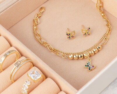 Foto 5 | Pulsera de Chapa de Oro 18K Plafer