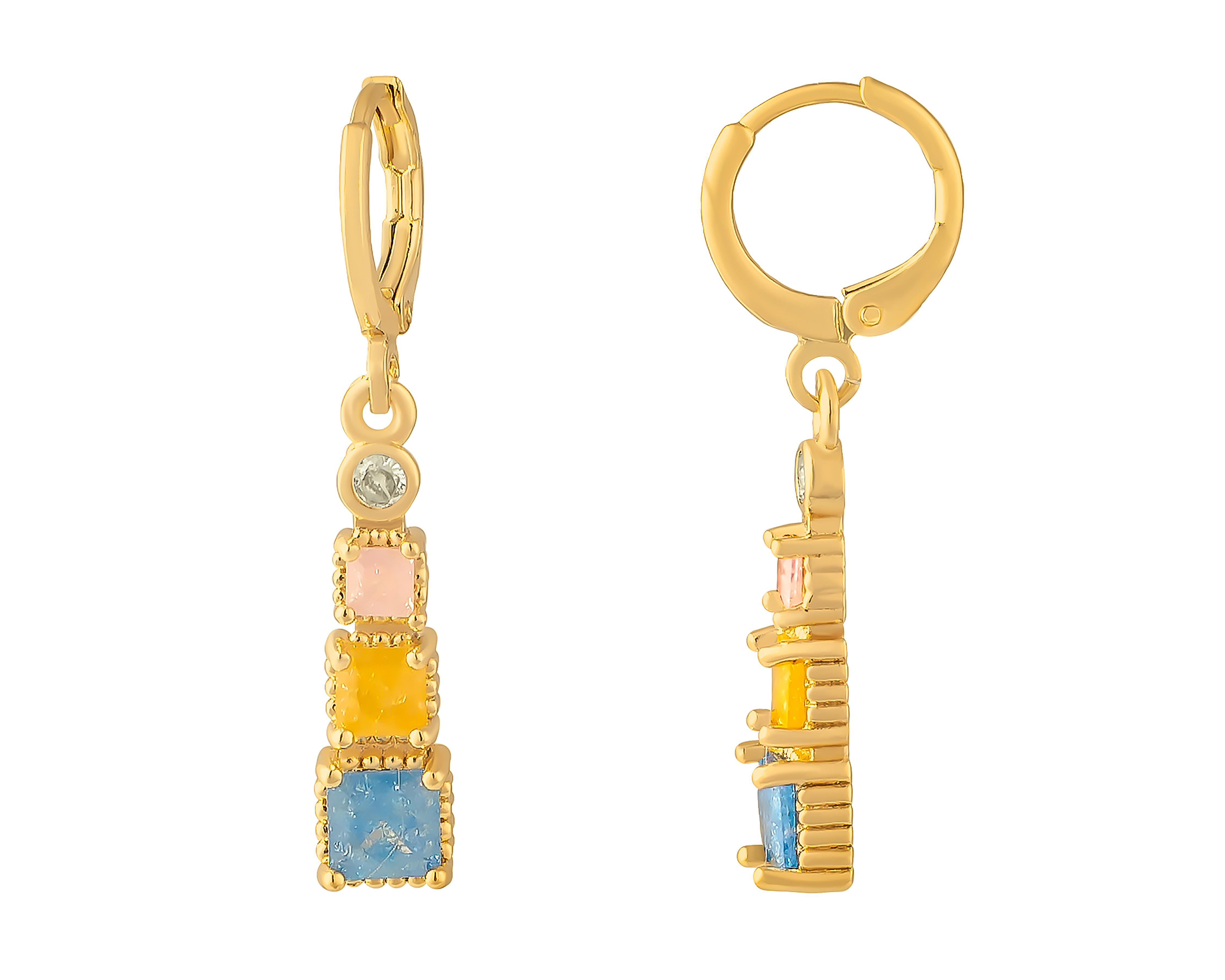 Aretes de Chapa de Oro 18K Plafer