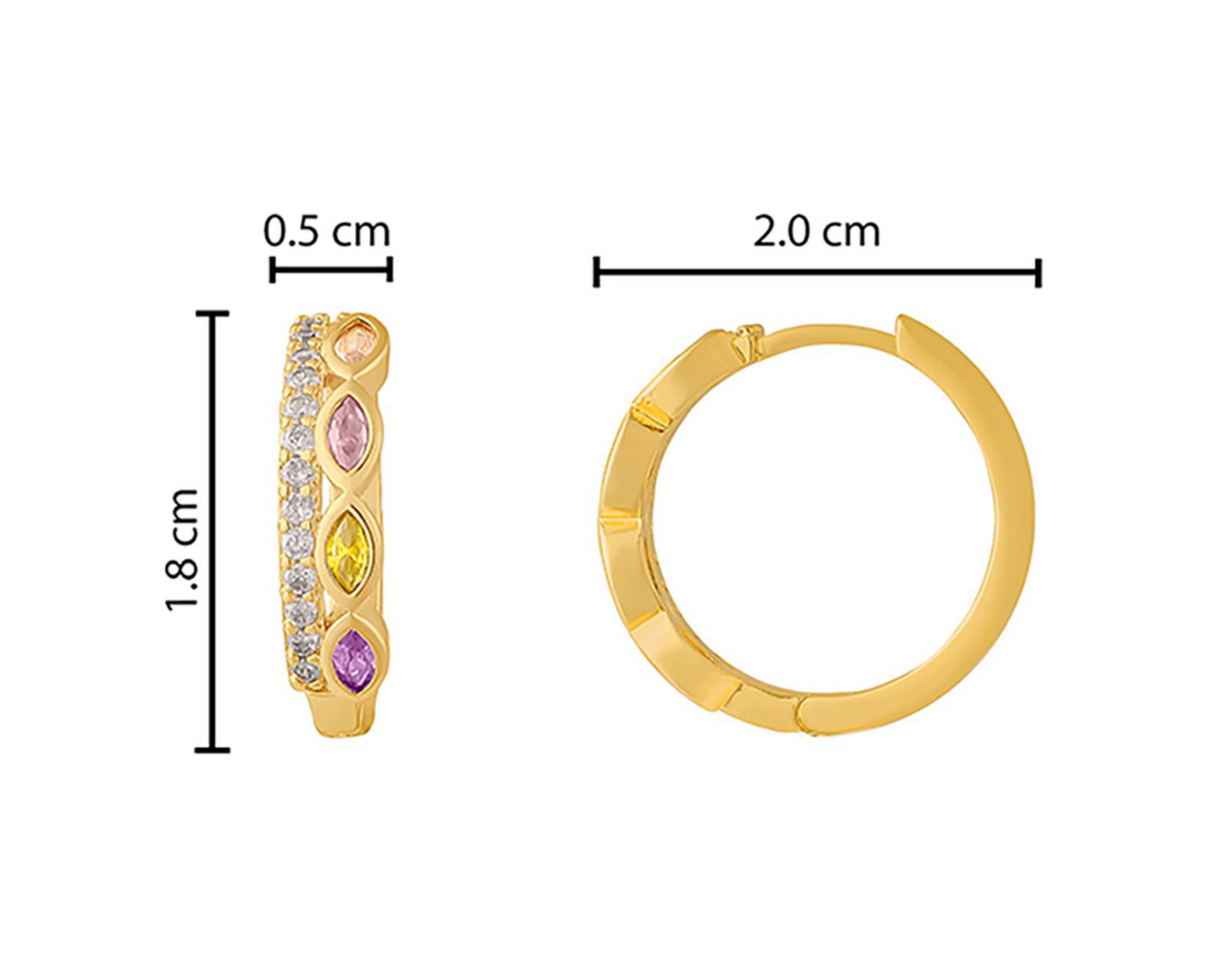Foto 7 | Aretes de Chapa de Oro 18K Plafer