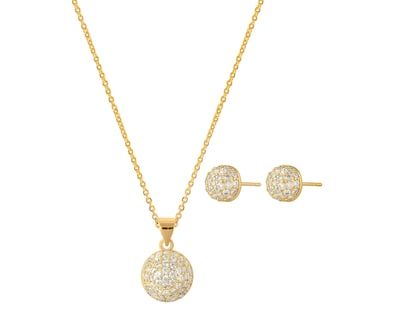 Foto 1 | Collar y Aretes de Chapa de Oro 18K Plafer