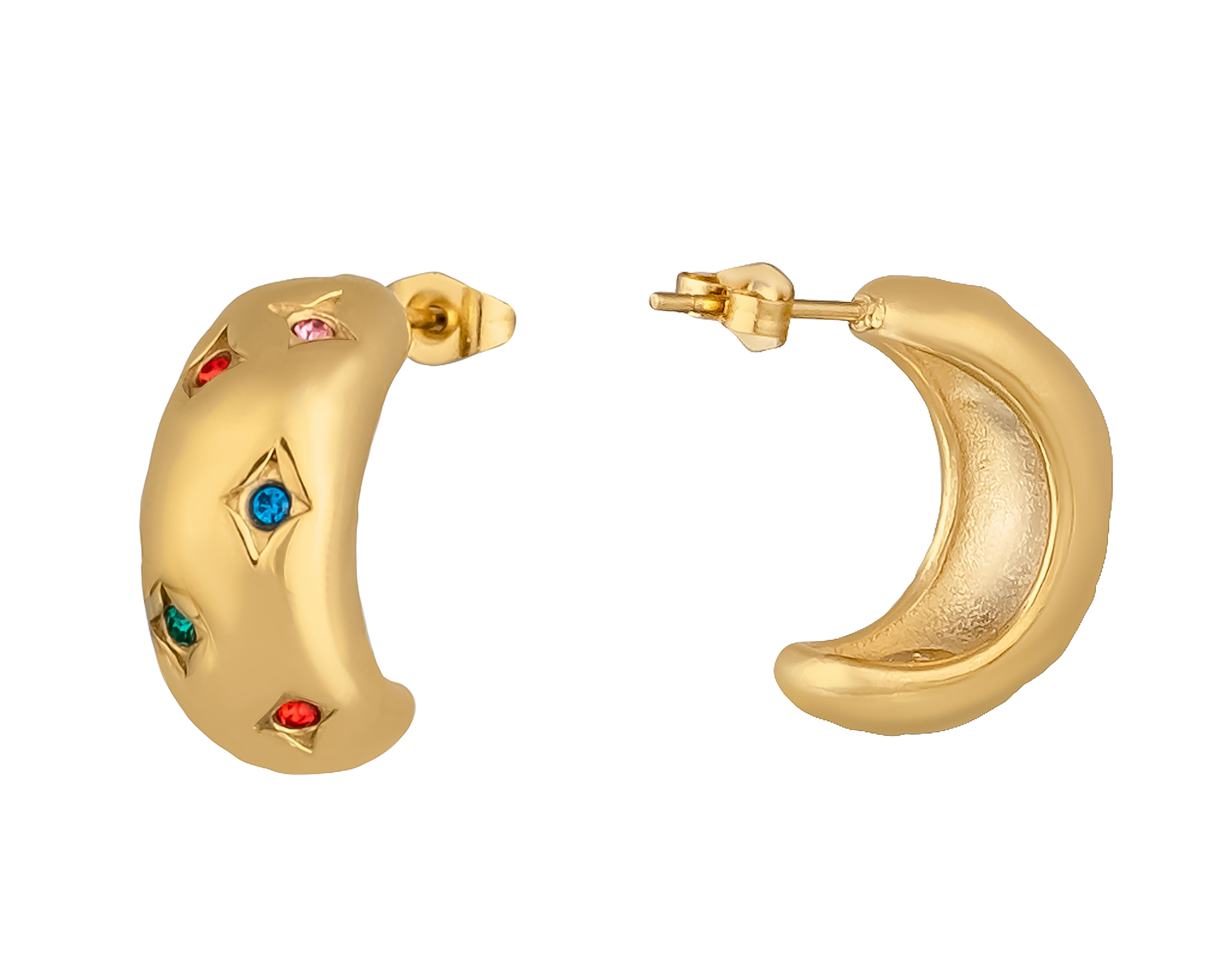 Foto 4 pulgar | Aretes de Acero Inoxidable Jennifer Lopez