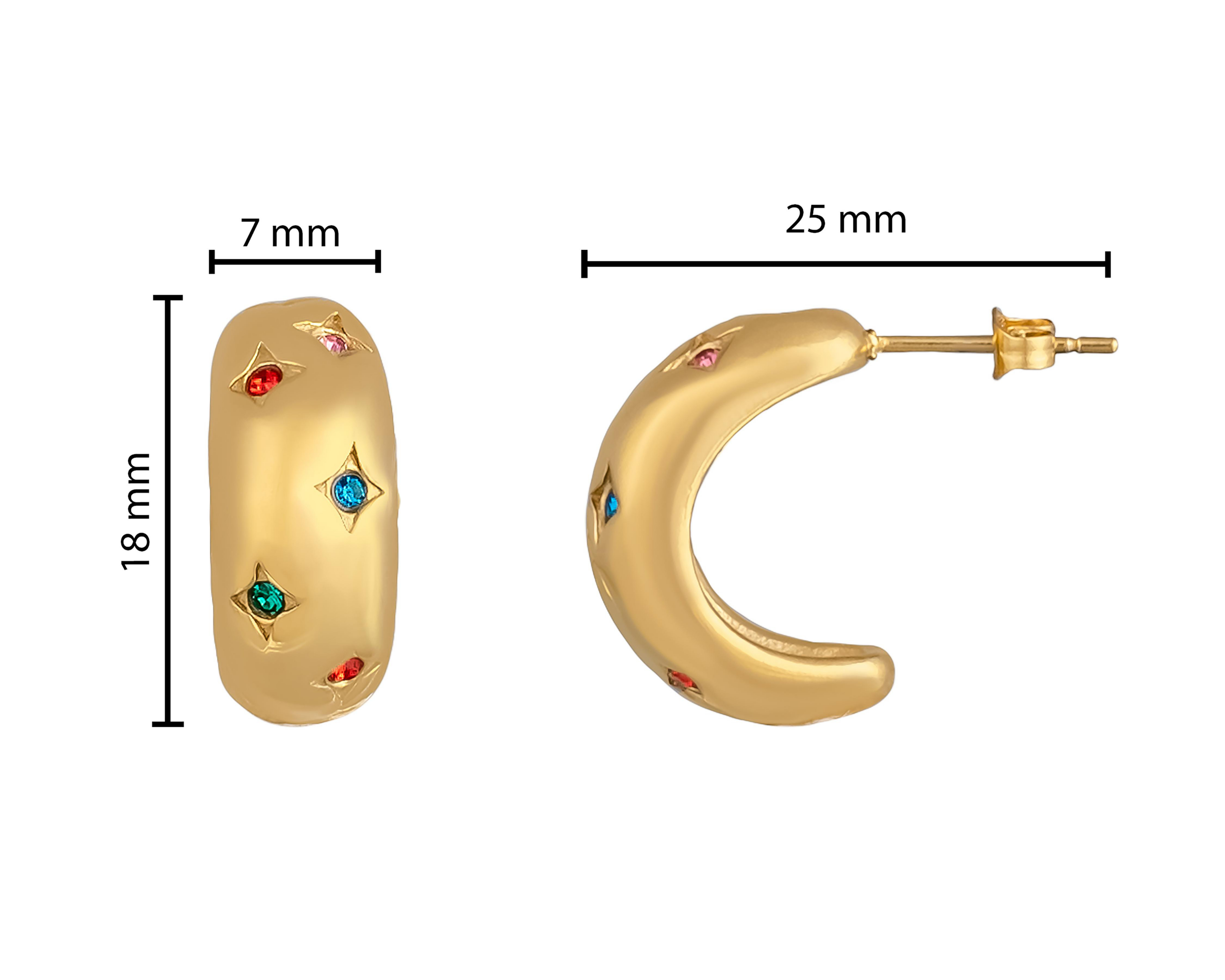 Foto 5 pulgar | Aretes de Acero Inoxidable Jennifer Lopez
