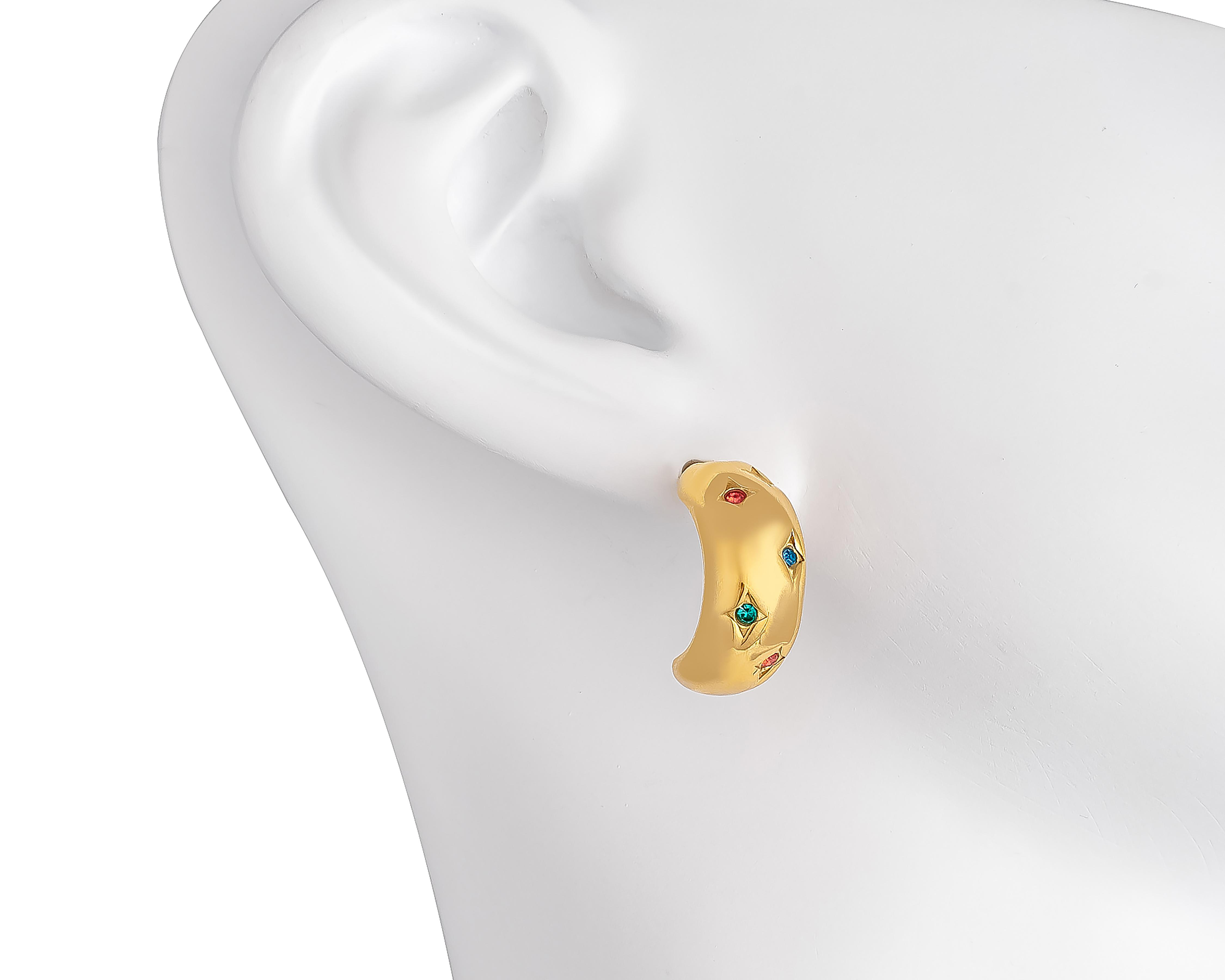 Foto 6 pulgar | Aretes de Acero Inoxidable Jennifer Lopez