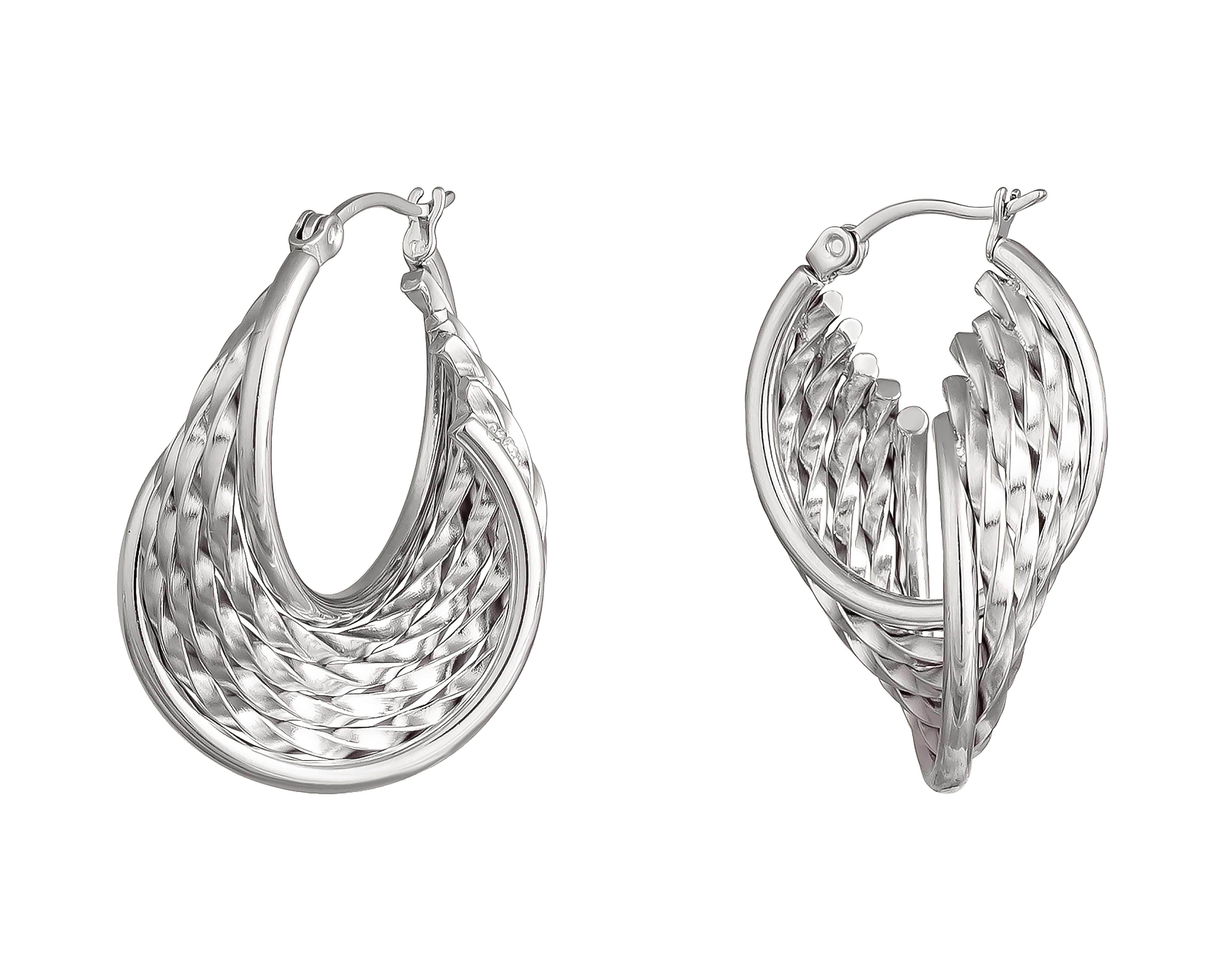 Foto 4 pulgar | Aretes de Acero Inoxidable Jennifer Lopez